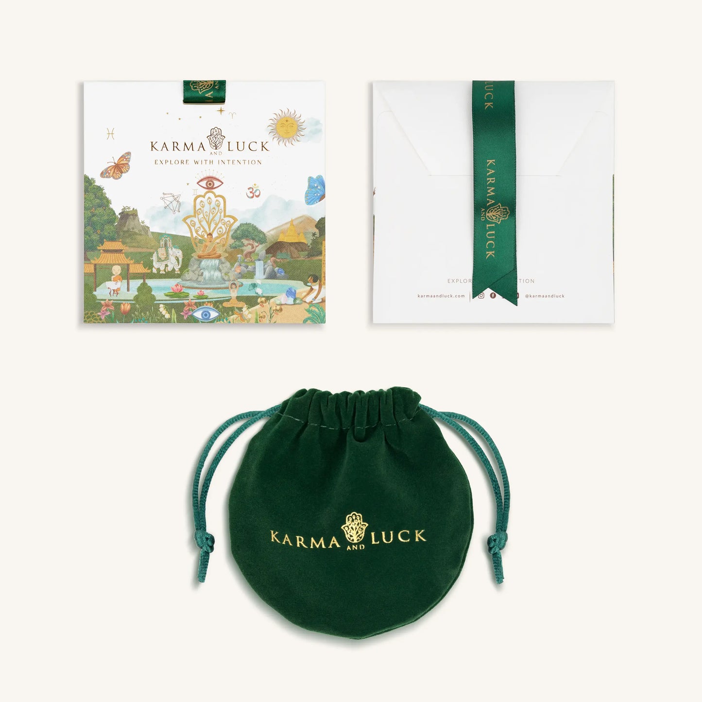 Guided by Love - Rose Quartz Silver Evil Eye Necklace