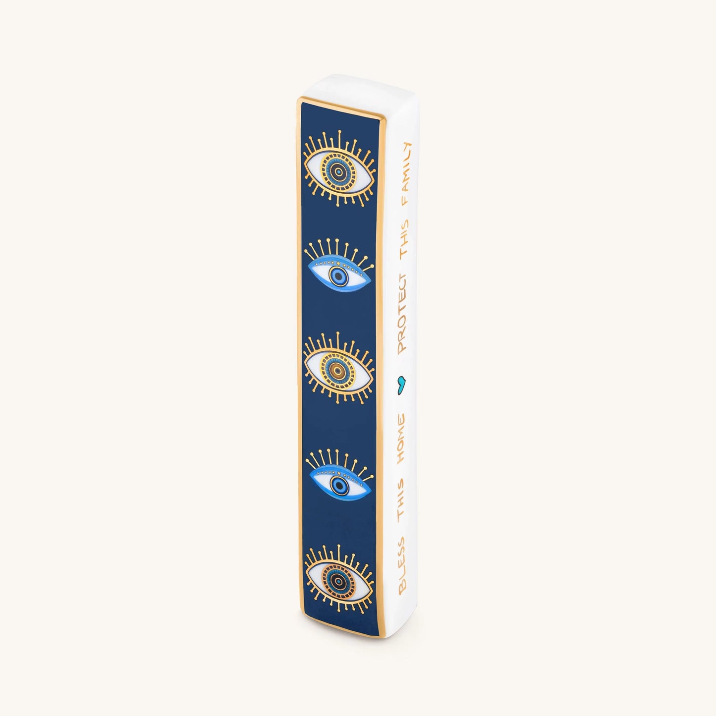 Protected Surroundings Ceramic Evil Eye Mezuzah