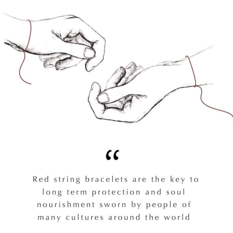 Exuberant Optimism - Red String Chain Hamsa Bracelet