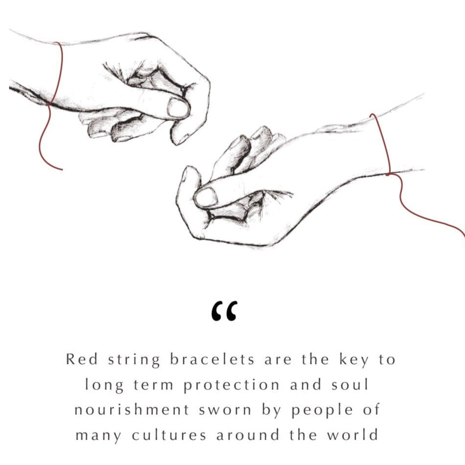 Devoted to Love - Evil Eye Heart Charm Red String Bracelet