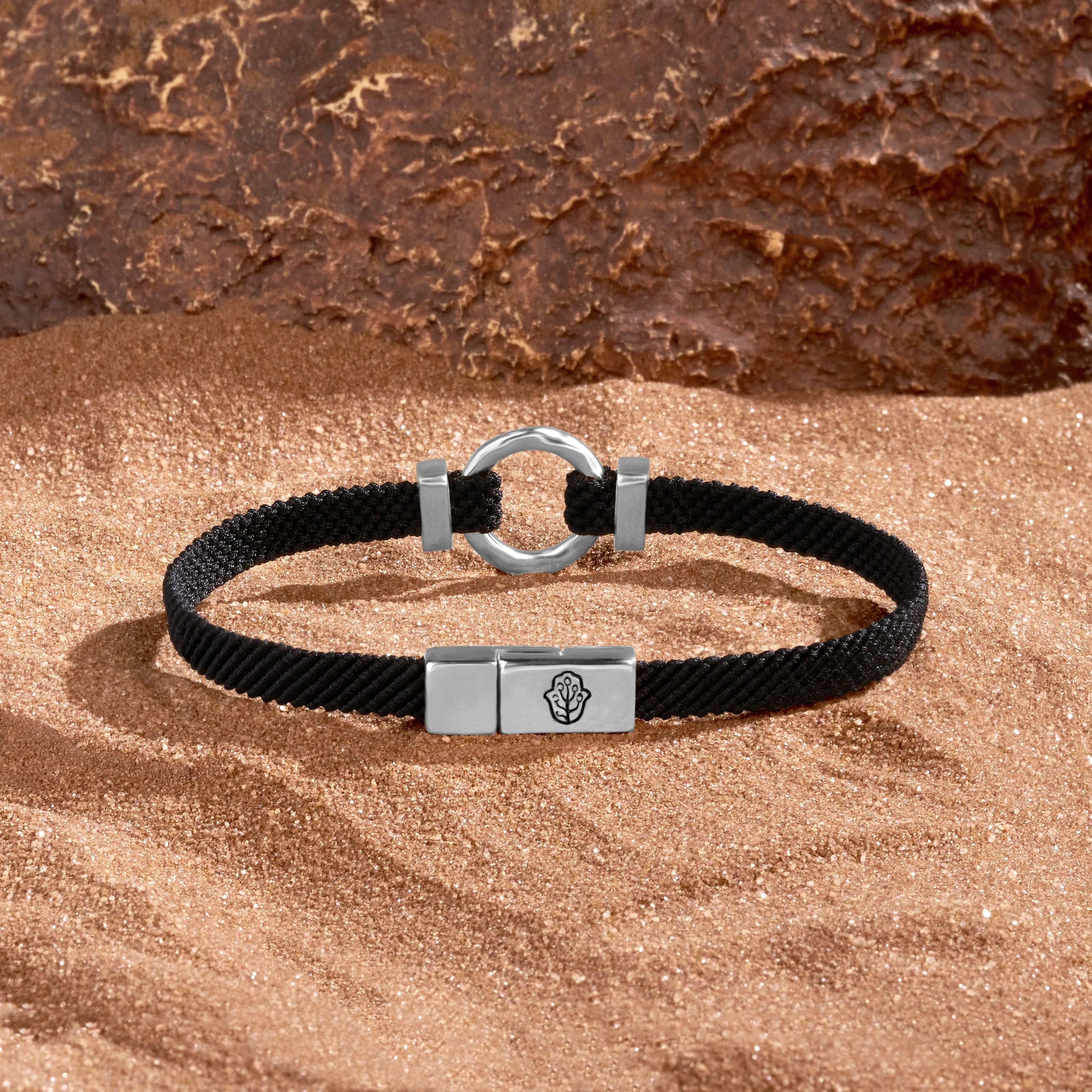 Sacred Abundance Men’s Black String Bracelet