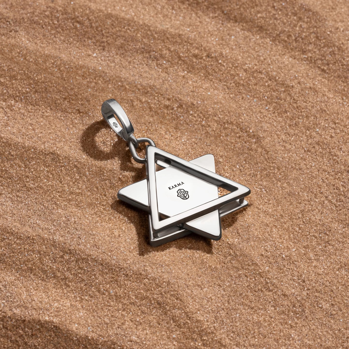 Wise Devotion Silver Tiger’s Eye Star of David Charm