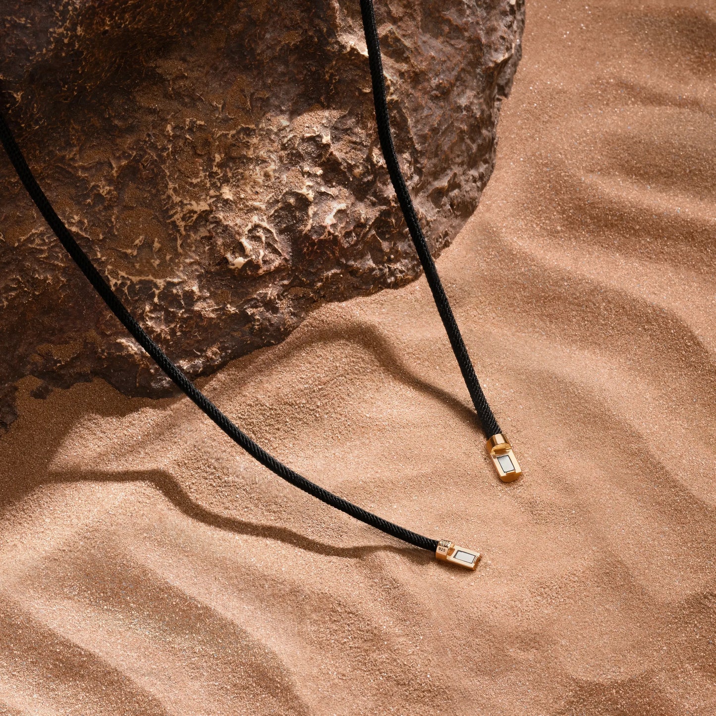 Soulful Exploration Onyx Karma Circle Black String Necklace