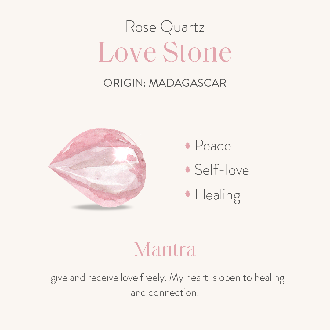 Open Hearted - Gold Rose Quartz Evil Eye Double Pointer Necklace