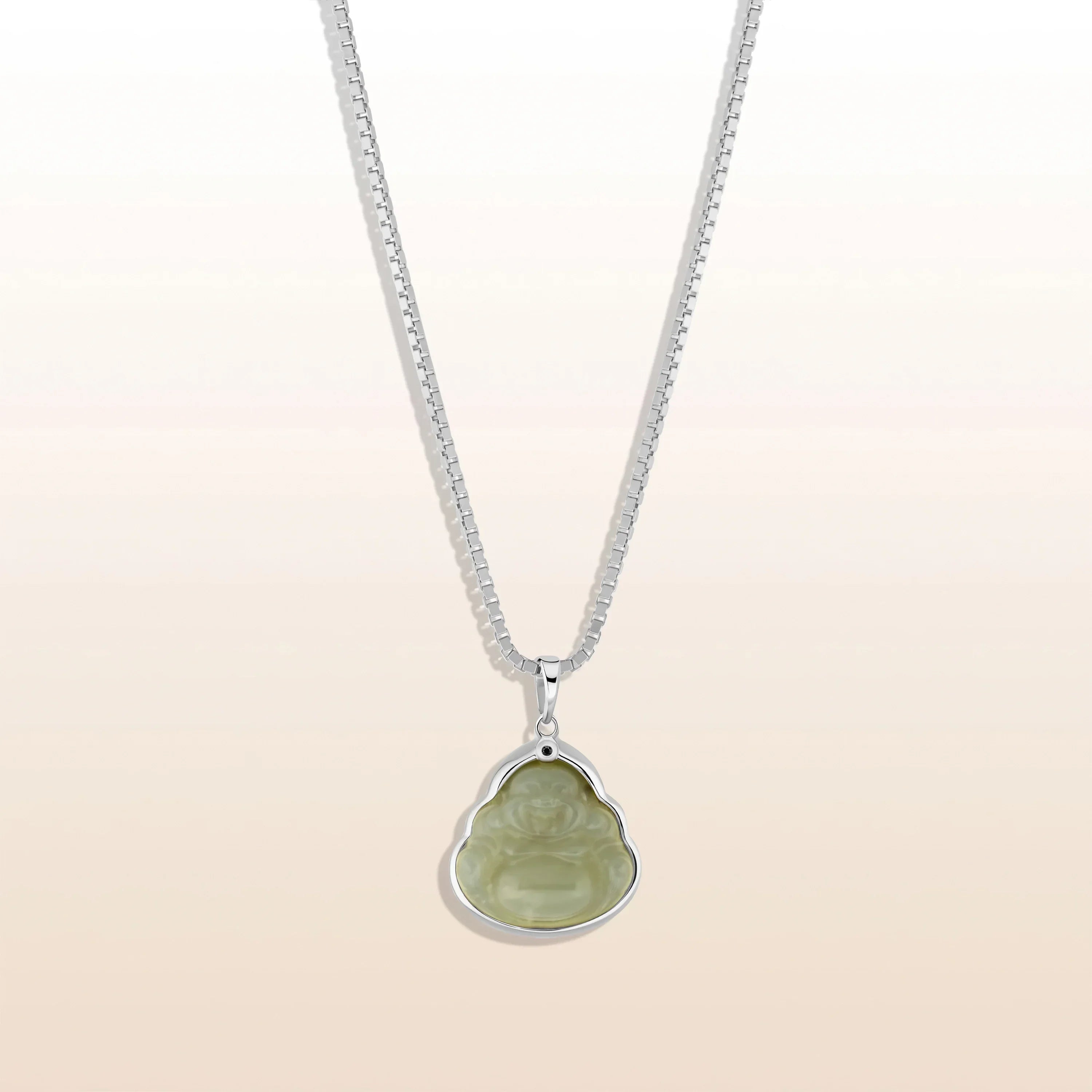 Tranquil Presence Jade Buddha Pendant