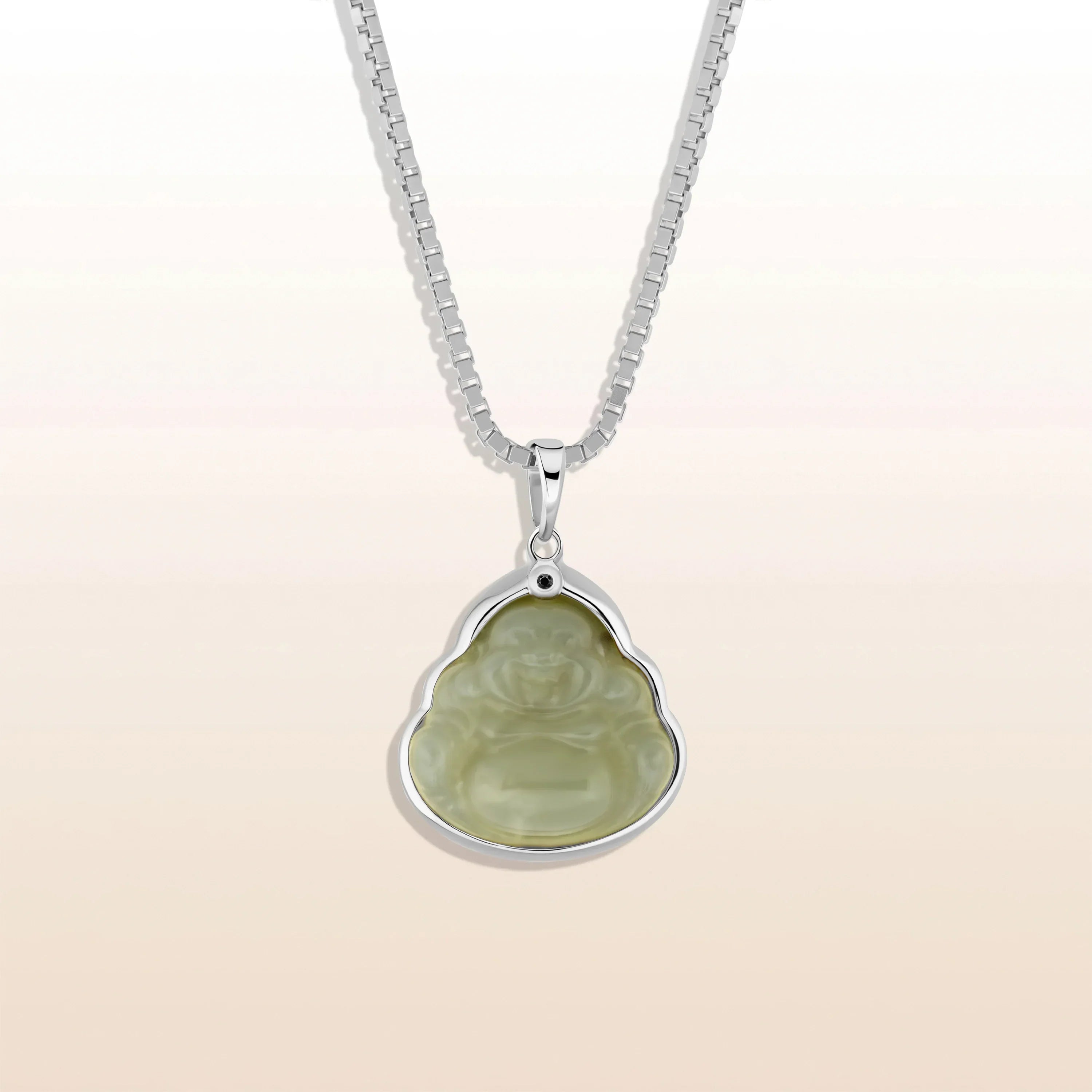 Tranquil Presence Jade Buddha Pendant