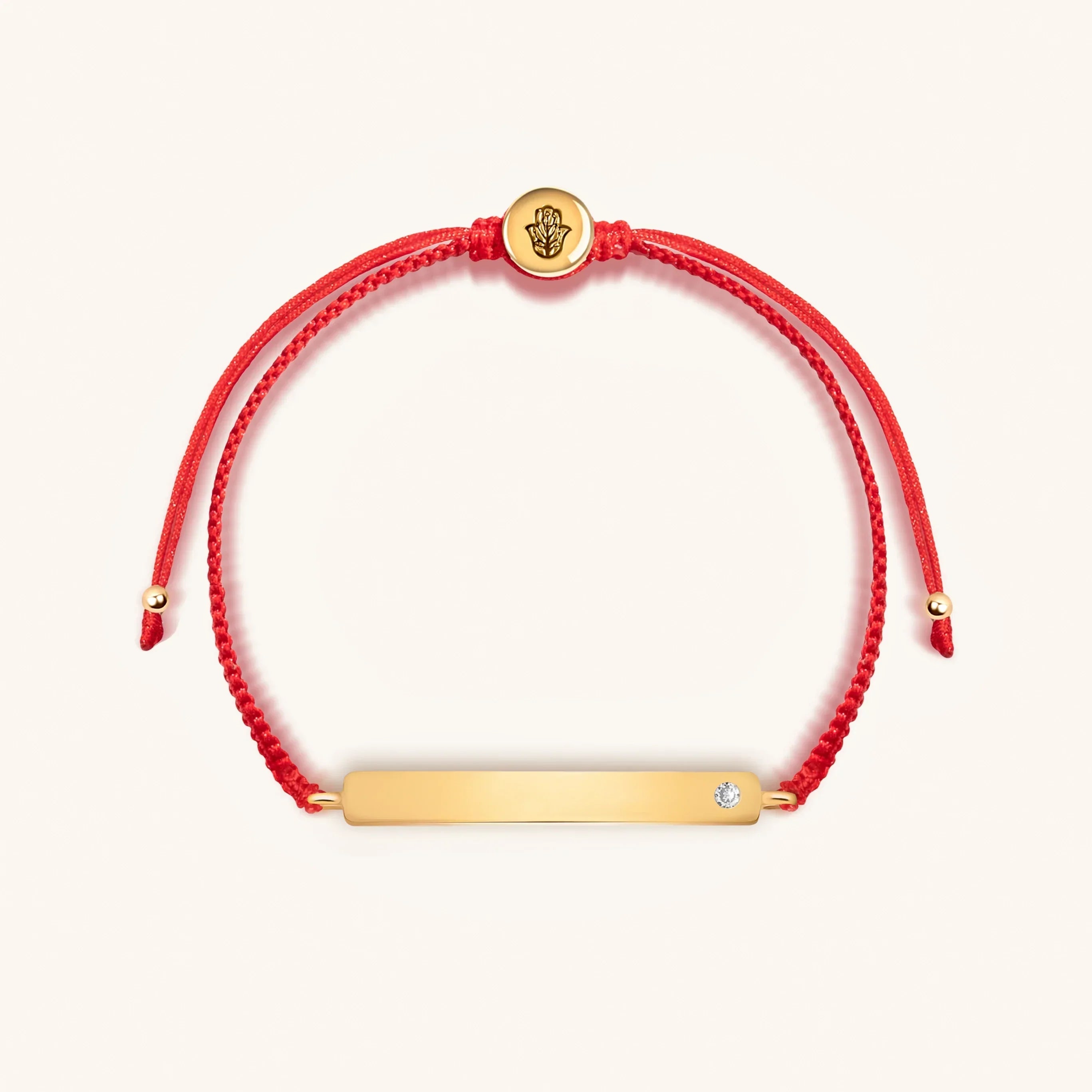 Peaceful Soul Red String Engravable Bracelet