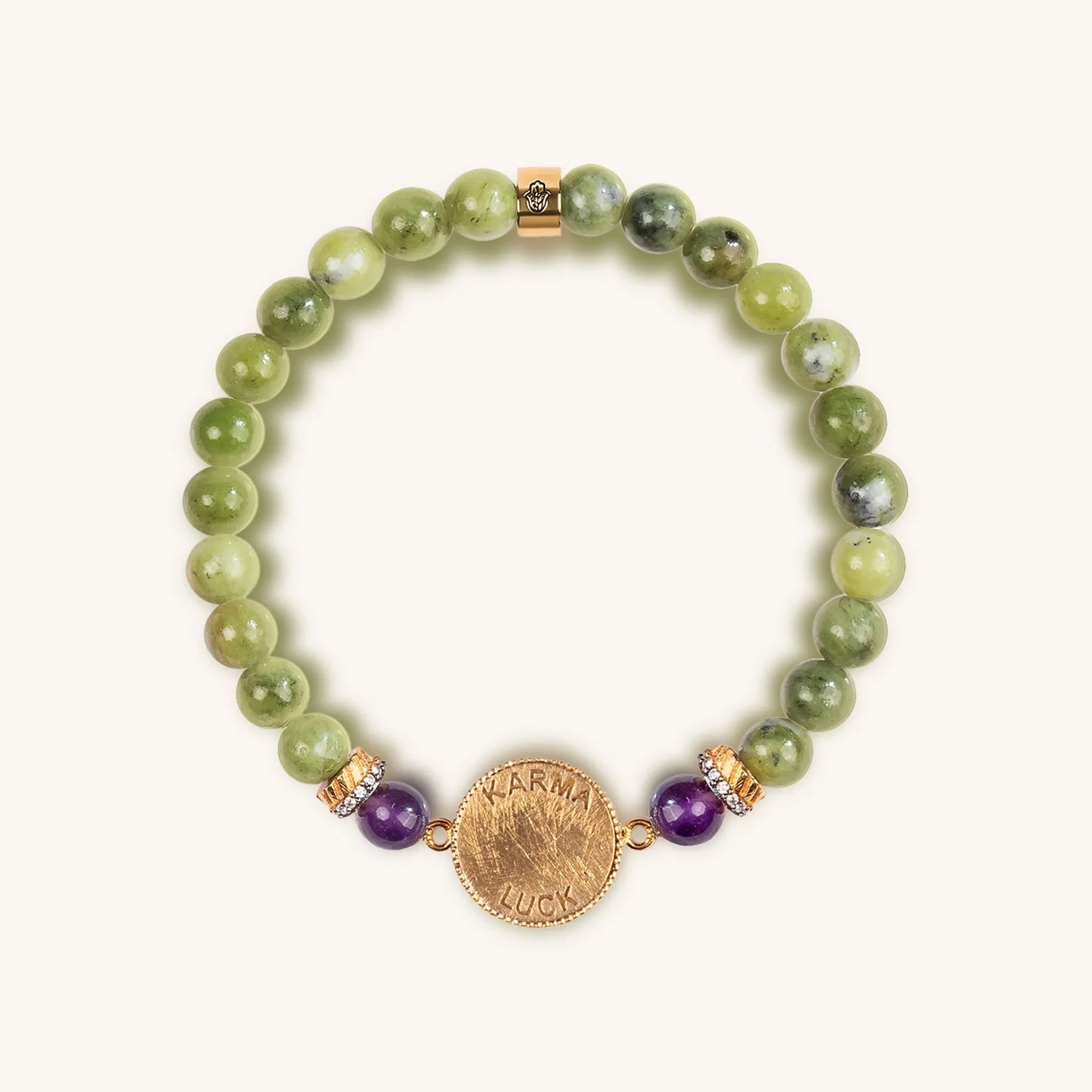 Defensive Trio Jade Stone Evil Eye Bracelet