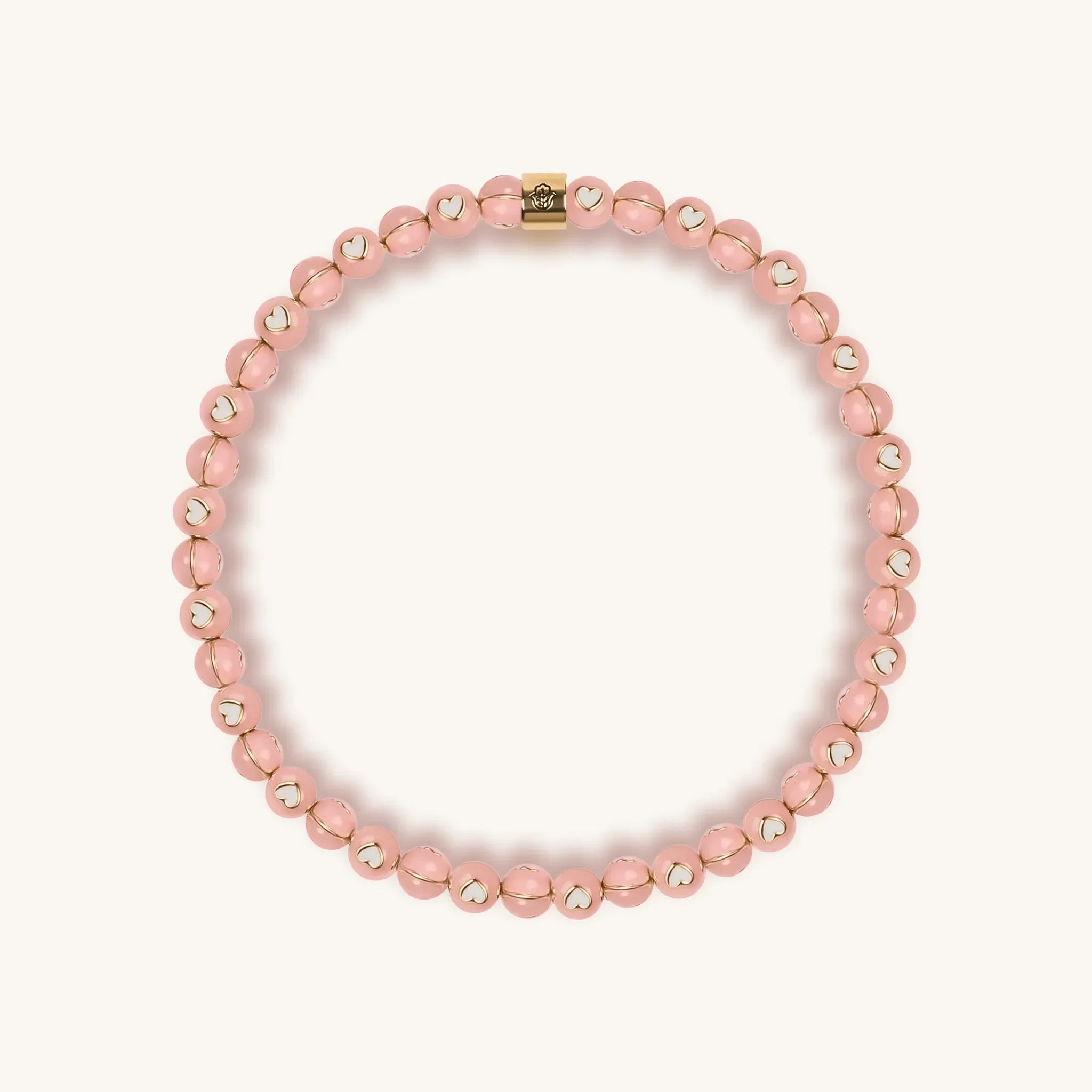 Profound Love - Pink Enamel Heart Charm Bracelet
