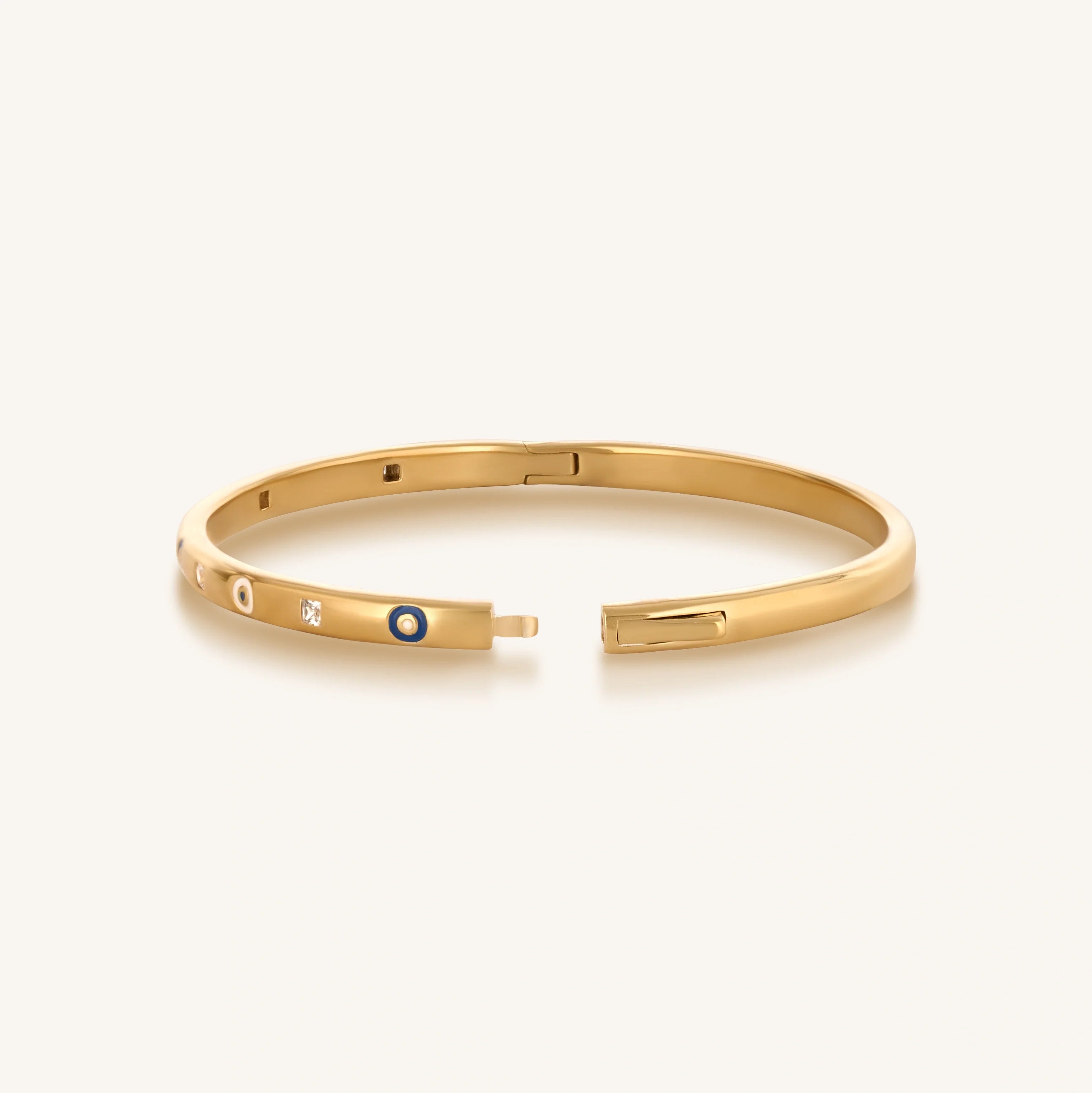 Soulful Rejuvenation Gold Evil Eye Cuff Bracelet