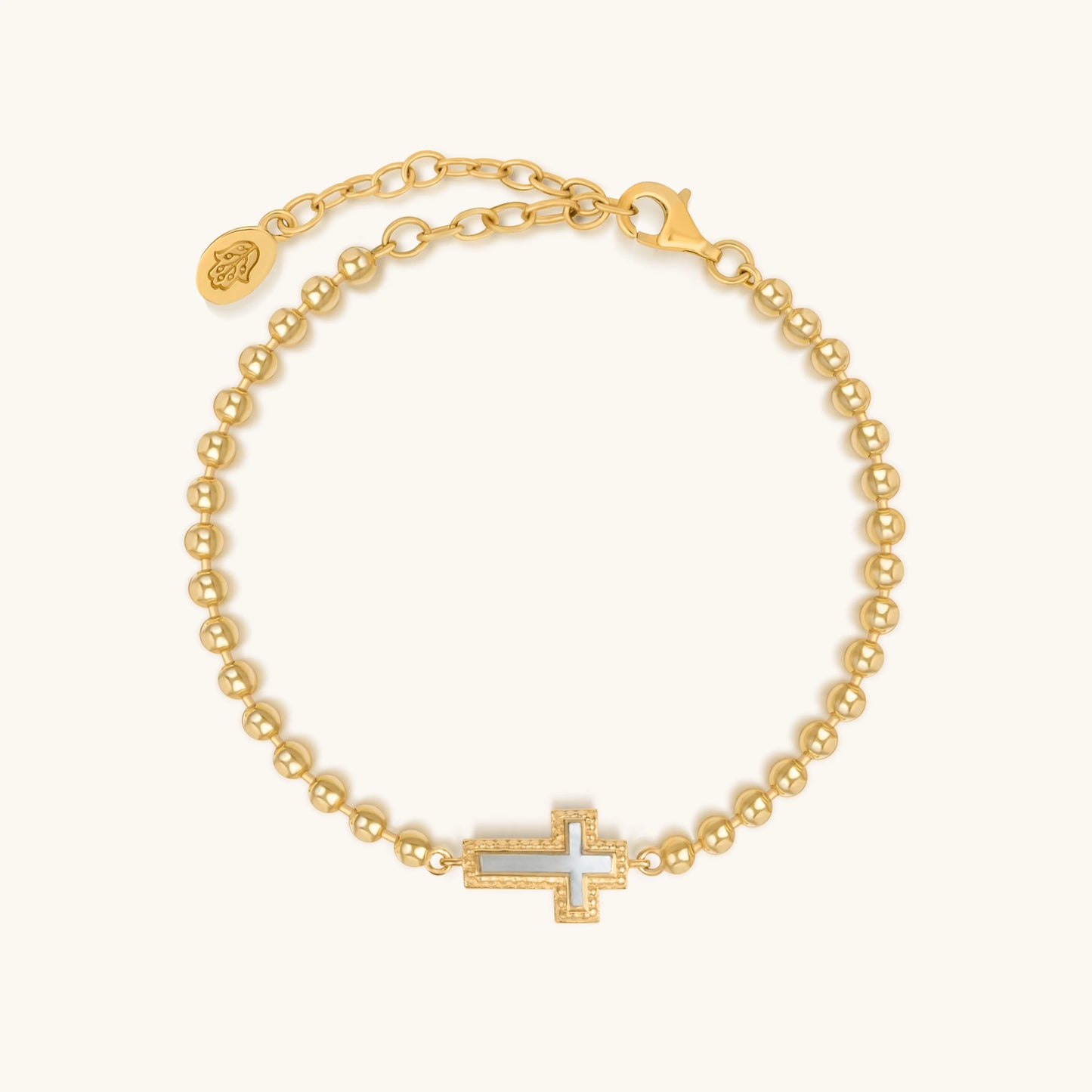 Sparkling Soul Mother of Pearl Cross Bracelet