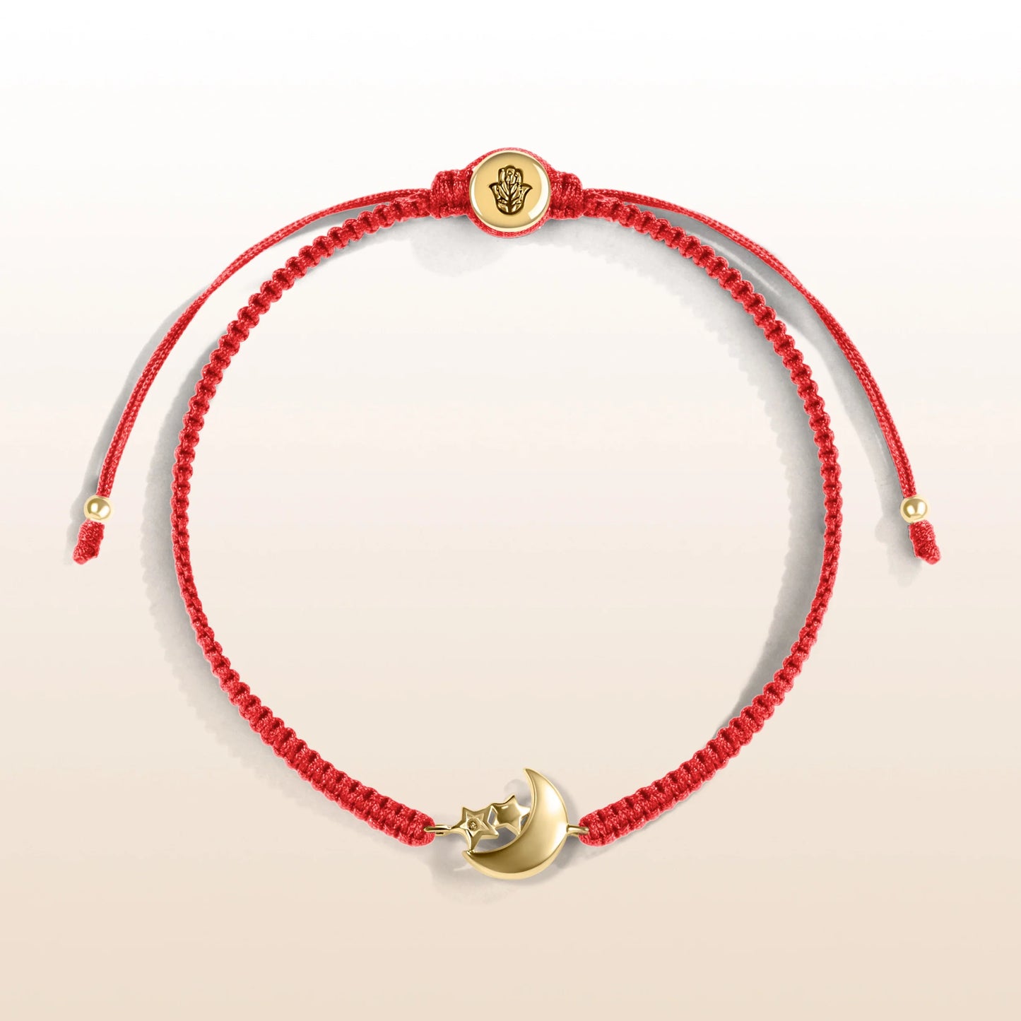 Transcendental Wisdom - Red String Moon & Stars Charm Bracelet