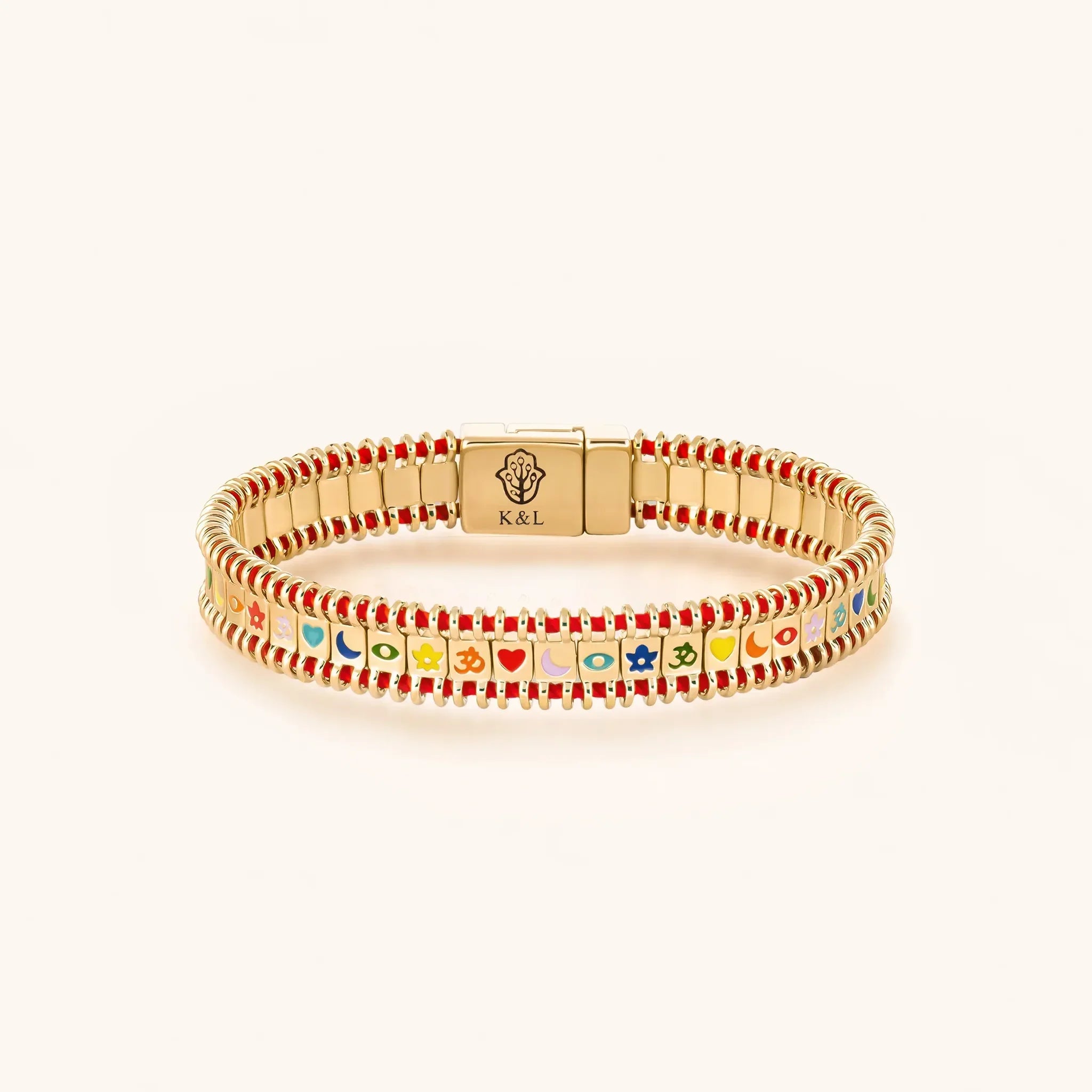 Divine Prism - Red String Tennis Bracelet