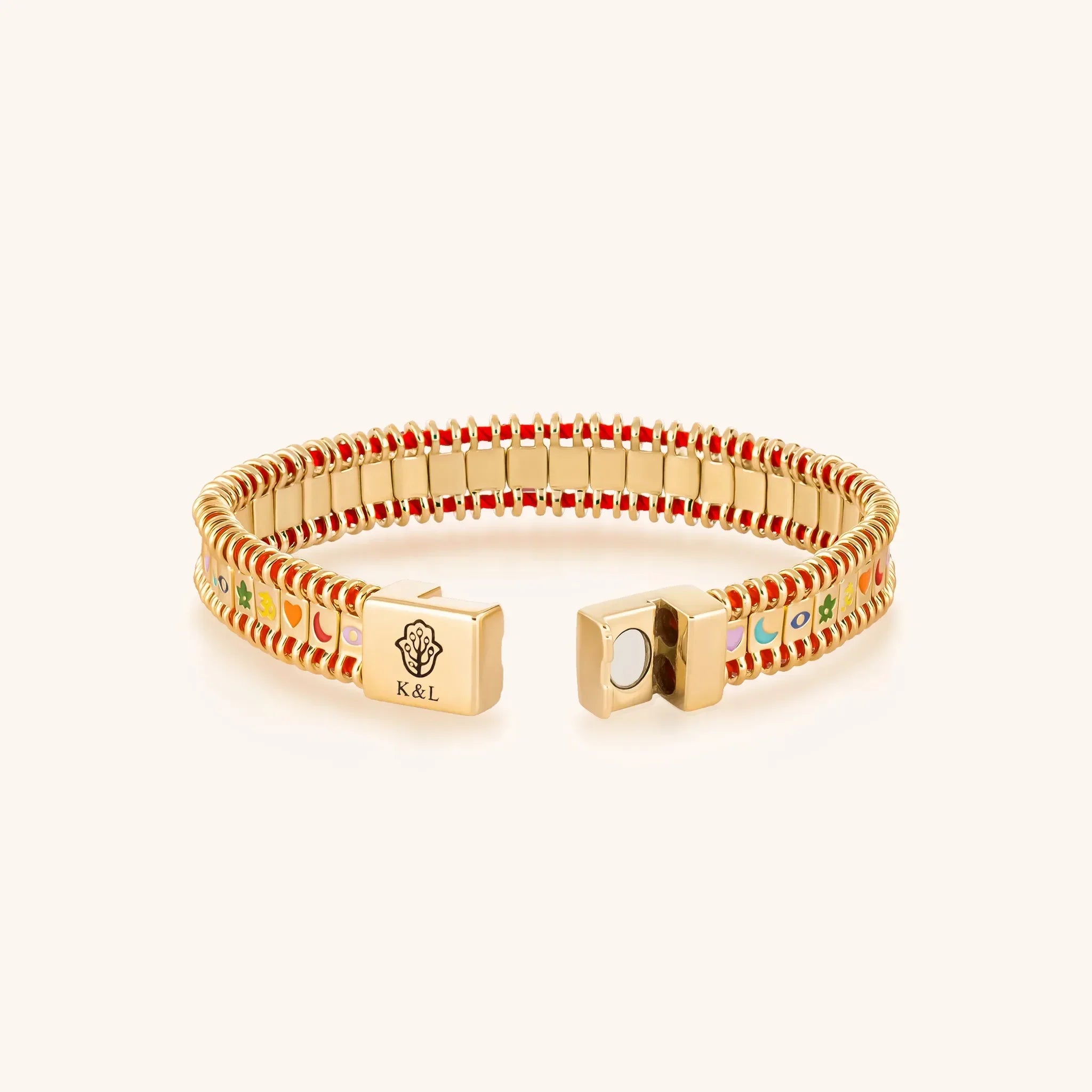 Divine Prism - Red String Tennis Bracelet