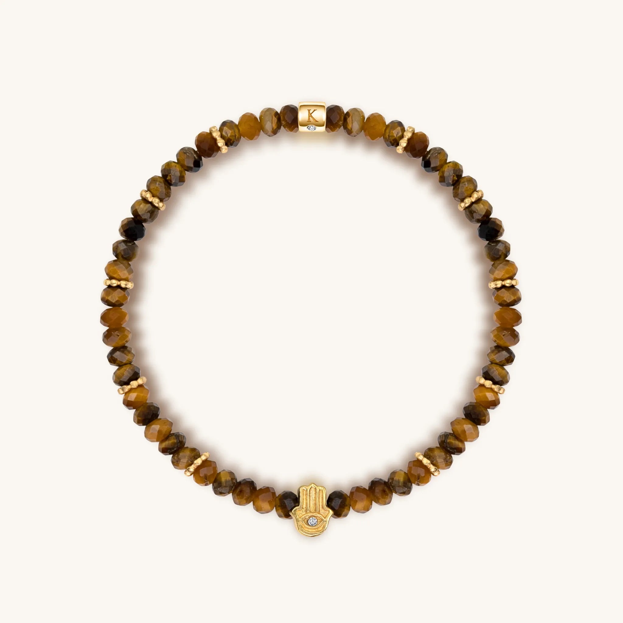 Fierce Spirit - Tiger's Eye Labradorite Pyrite Triple Protection Bracelet Stack