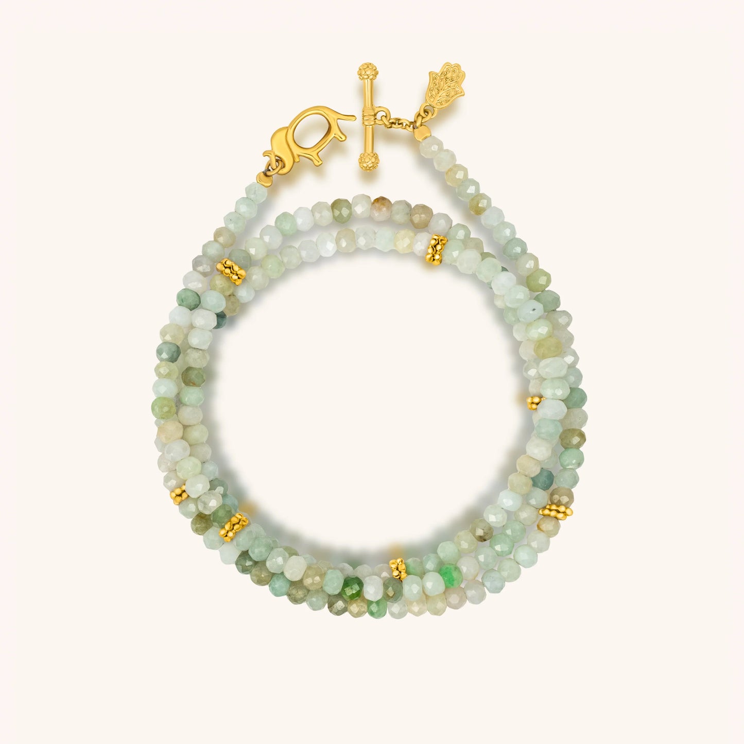 Manifest Abundance Jade Elephant Wrap Bracelet