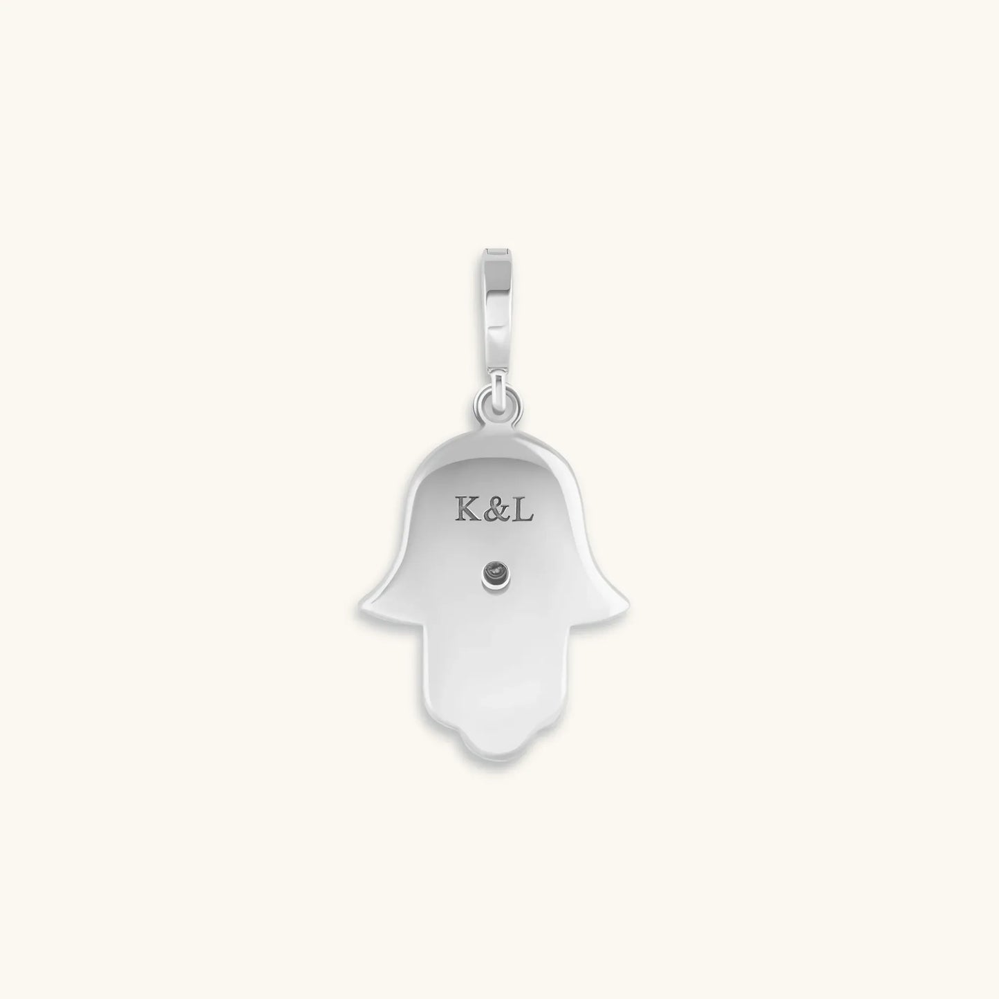 Safe & Sound - Silver Patterned Hamsa Charm
