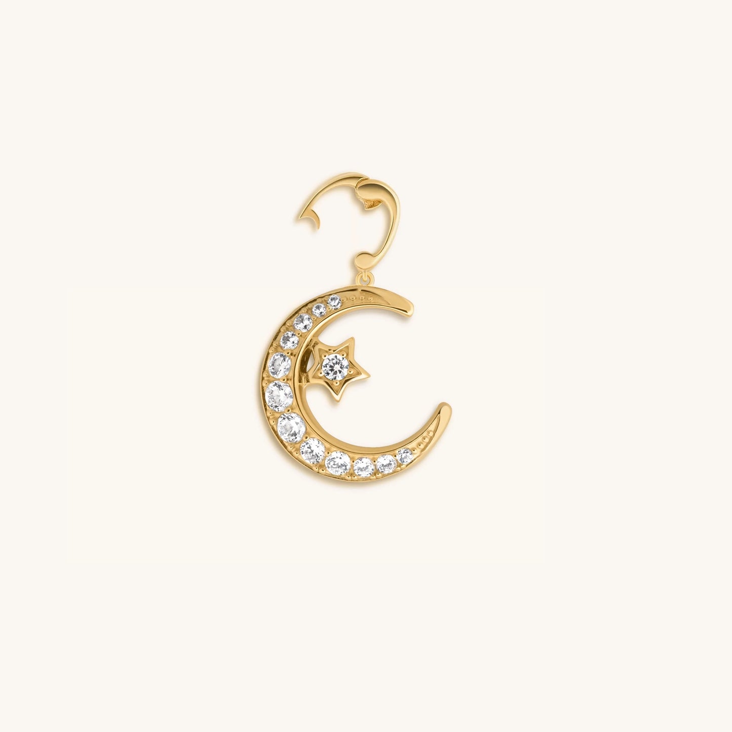 Ethereal Visions Moon & Star Gold Charm