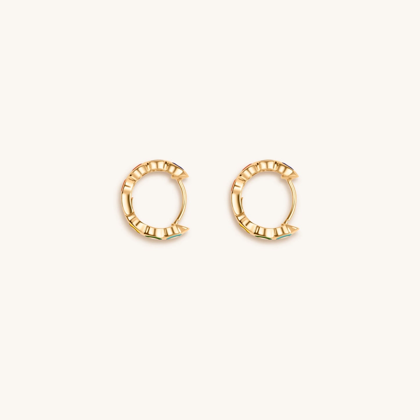Aligned in Balance - Multicolor Enamel Chakra Hoop Earrings