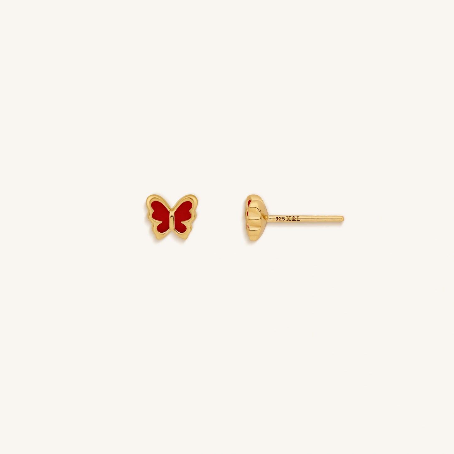 Joyful Freedom Red Butterfly Earrings