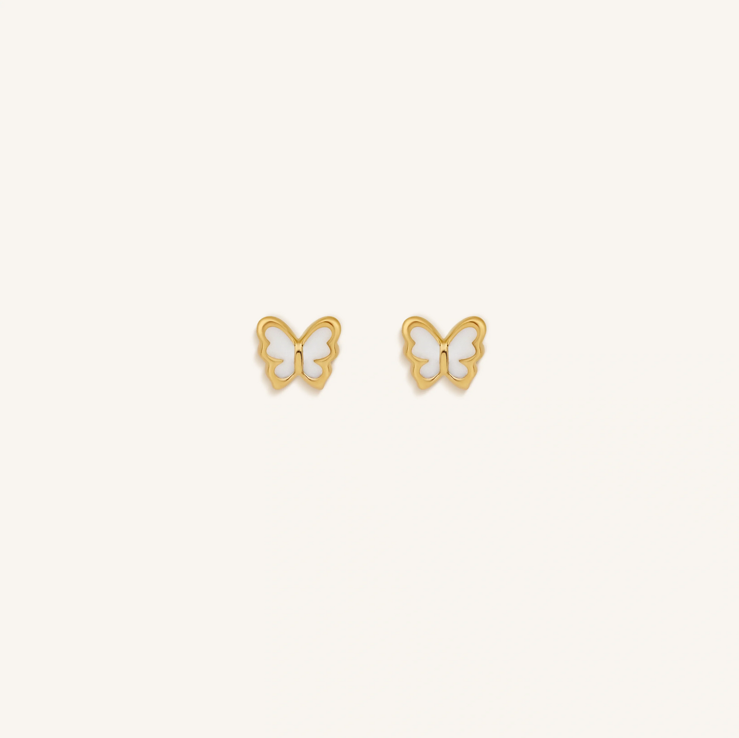 Pure Awakening White Butterfly Earrings