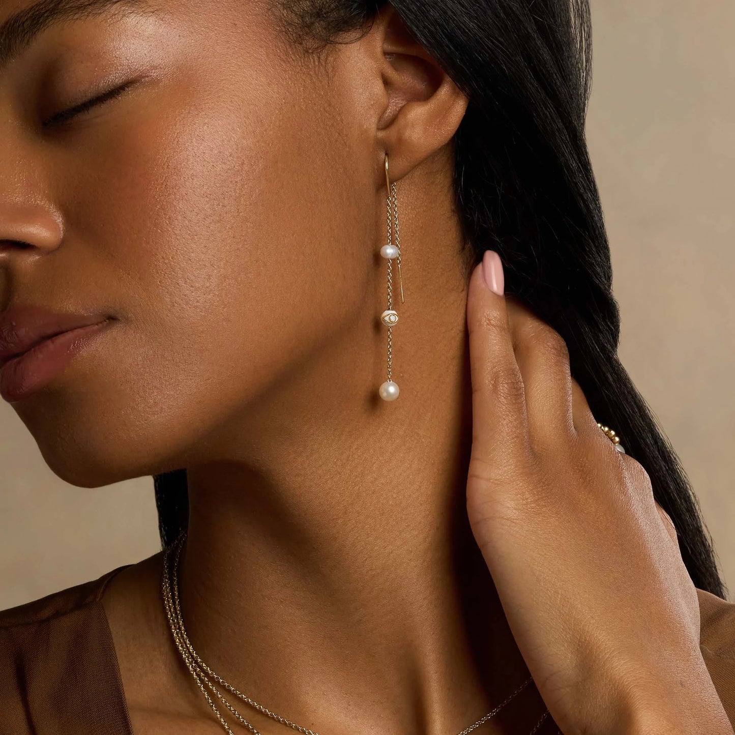 Eternal Hope Pearl Thread Earrings