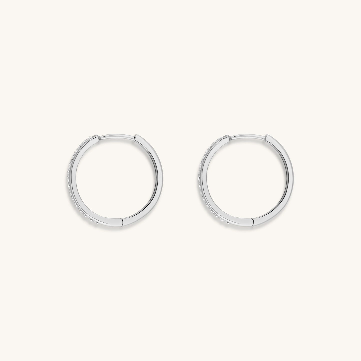 Sparkling Soul - Silver Hoop Earrings