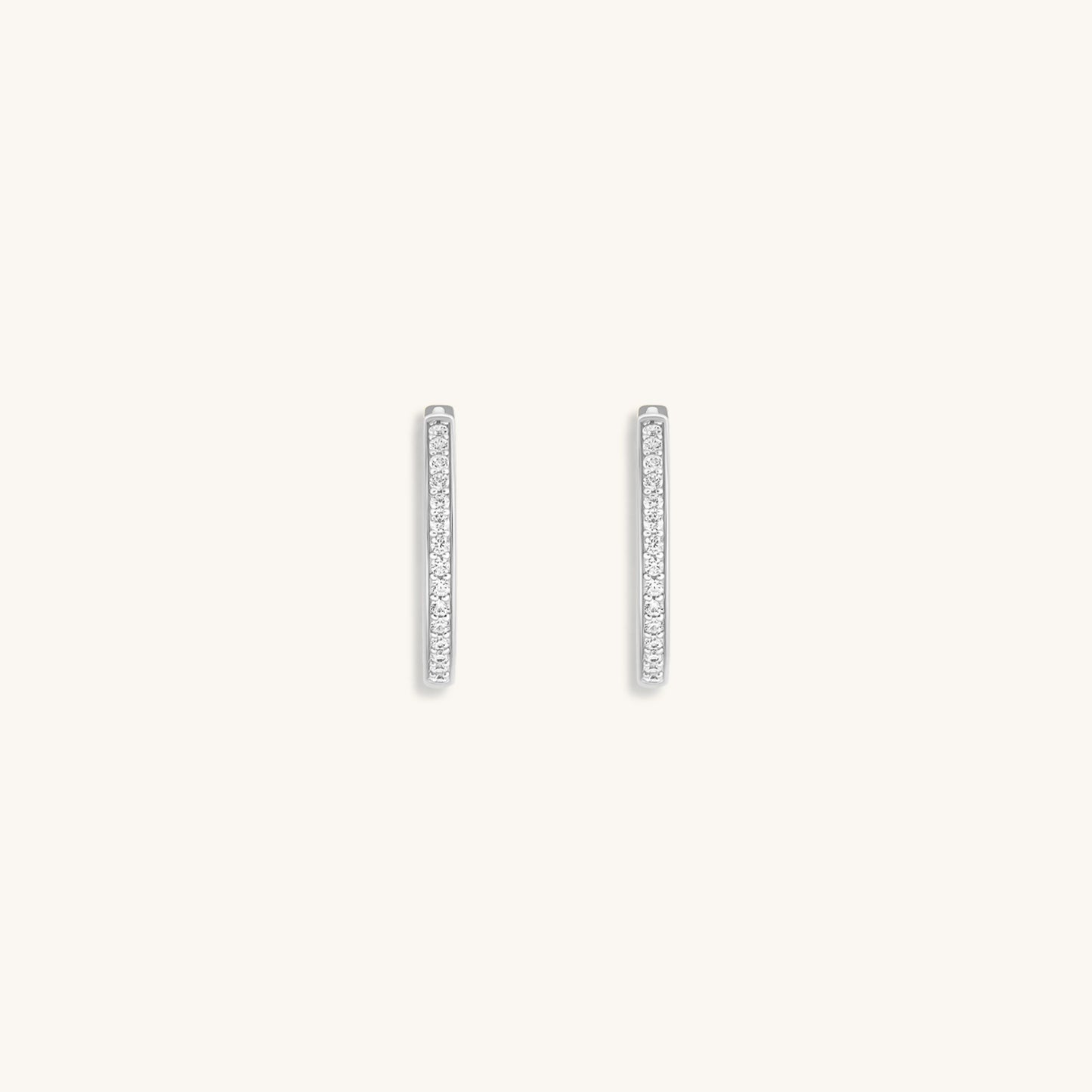 Sparkling Soul - Silver Hoop Earrings
