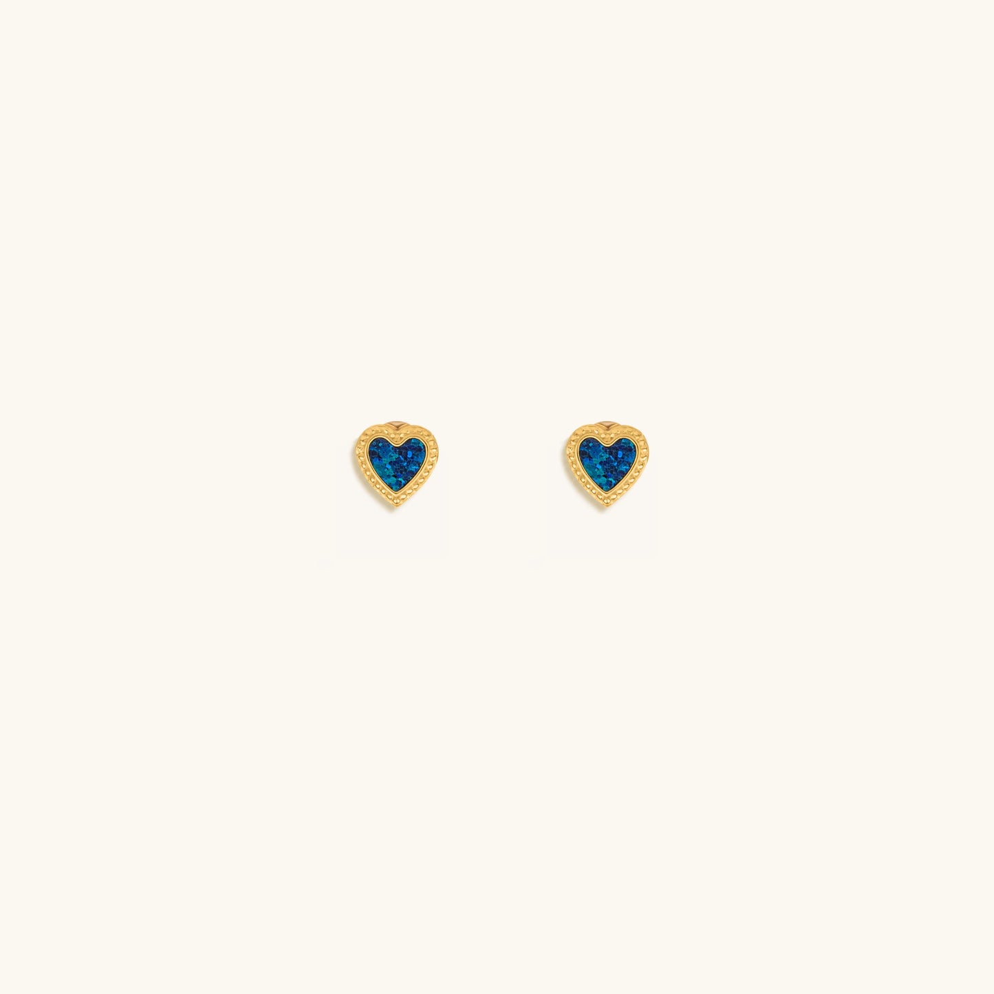 Loving Vibes Blue Opal Heart Earrings