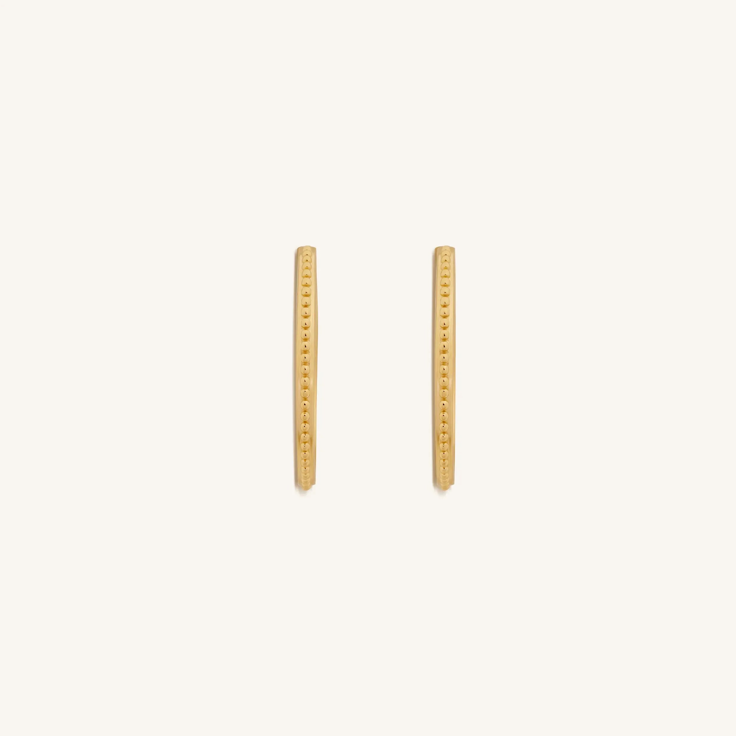Graceful Strength Turquoise Gold Hoop Earrings