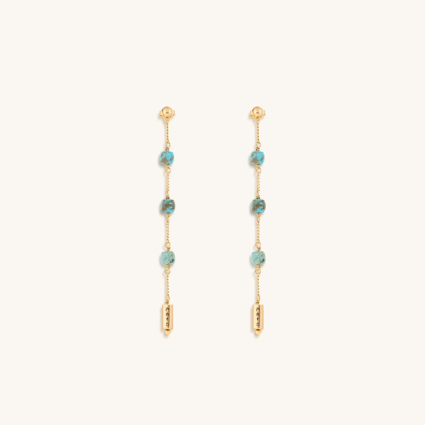 Serene Intentions - Turquoise Mantra Earrings
