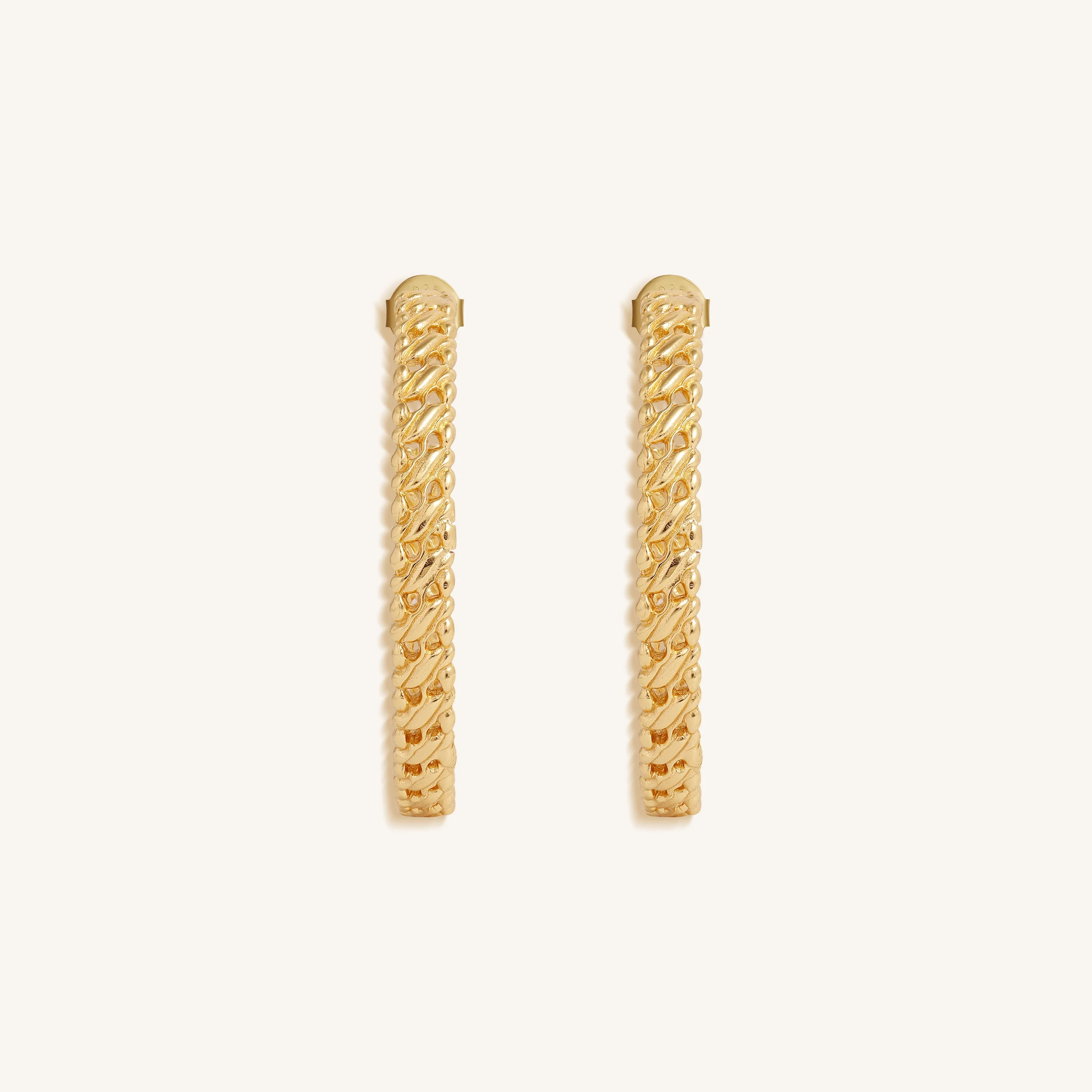 Eternal Radiance Gold Hoop Earrings
