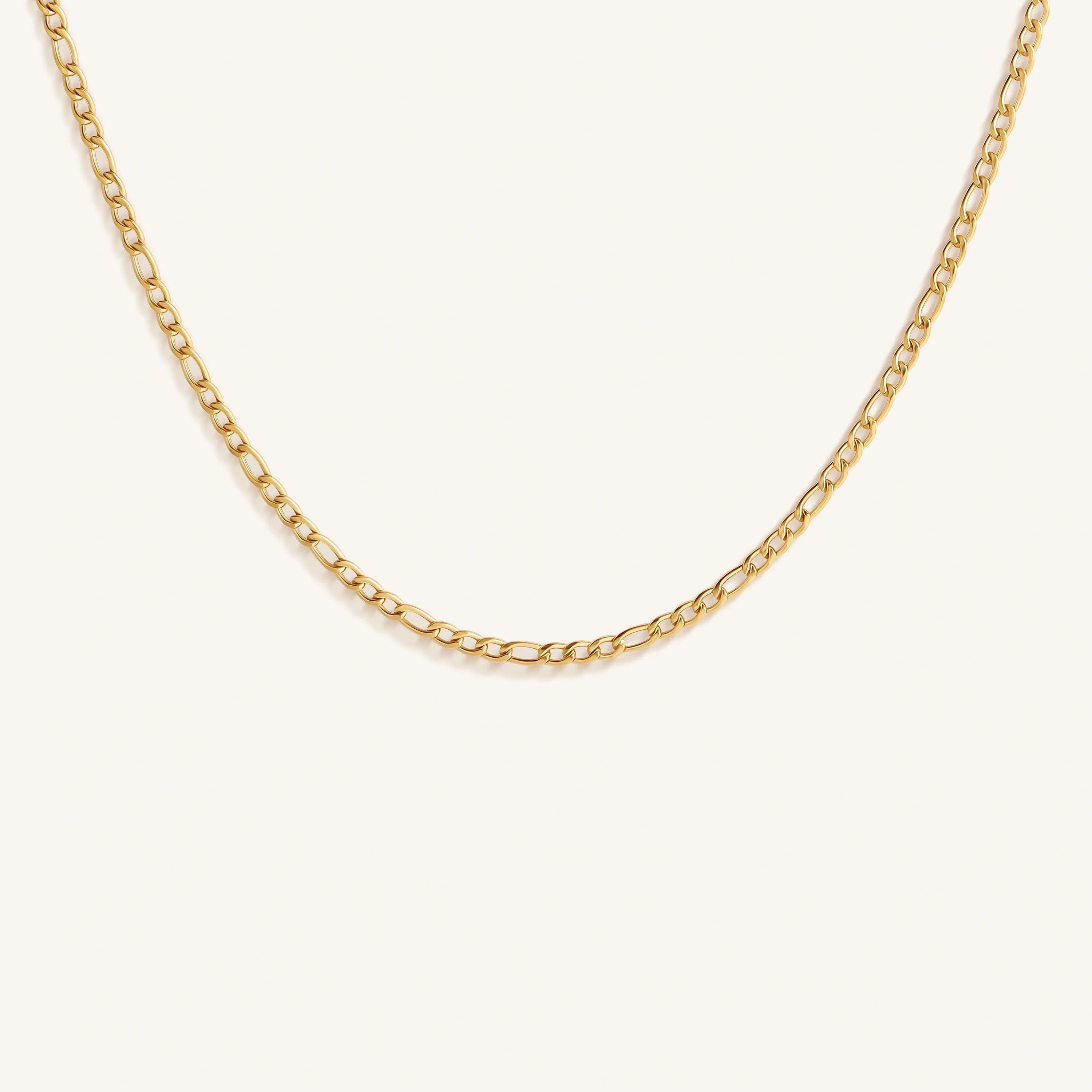 Golden Serenade Figaro Chain Necklace