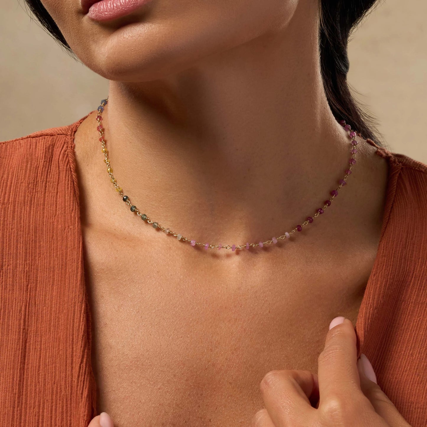 Intuitive Clarity Multi-Sapphire Necklace