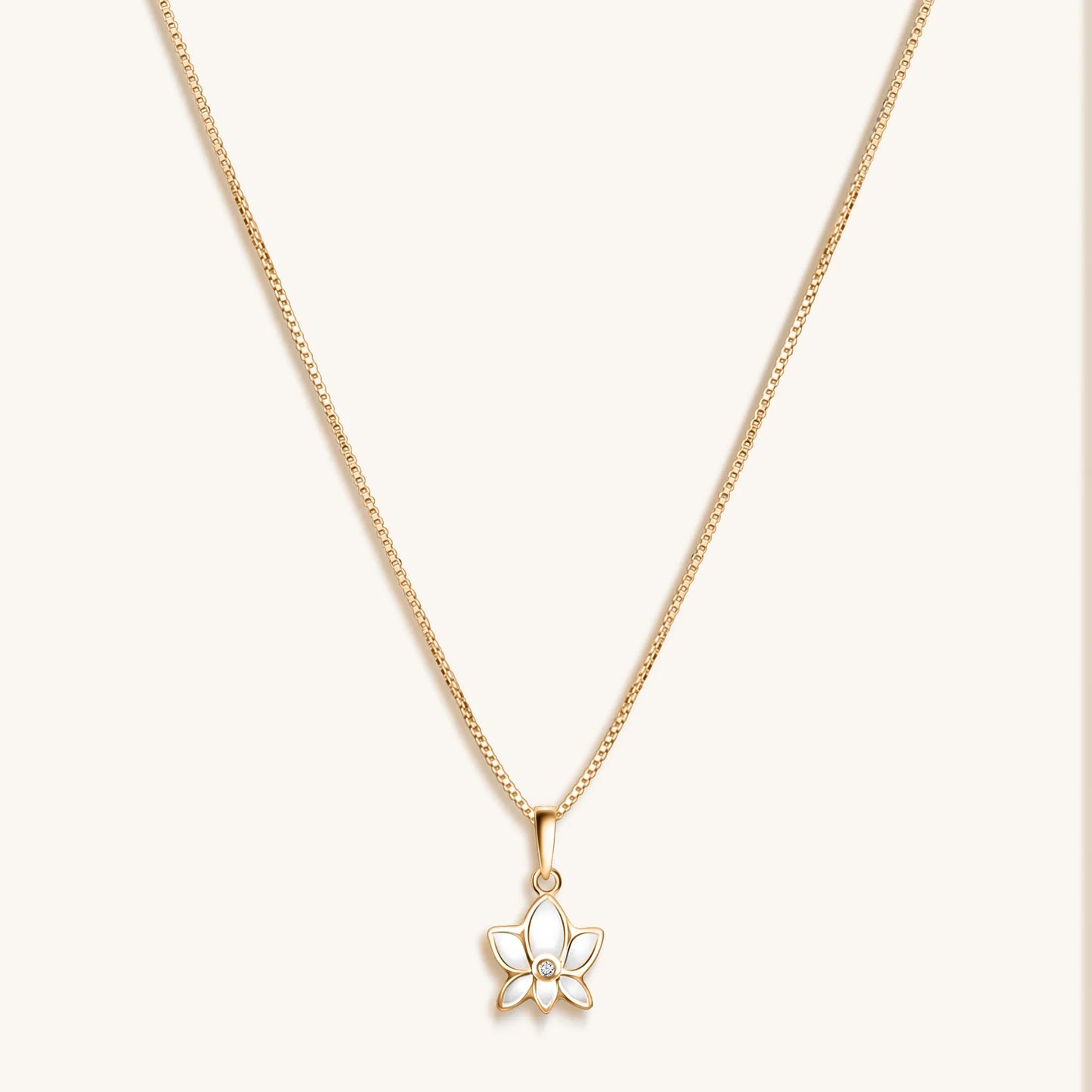 Emerging Beauty Lotus Pendant Necklace