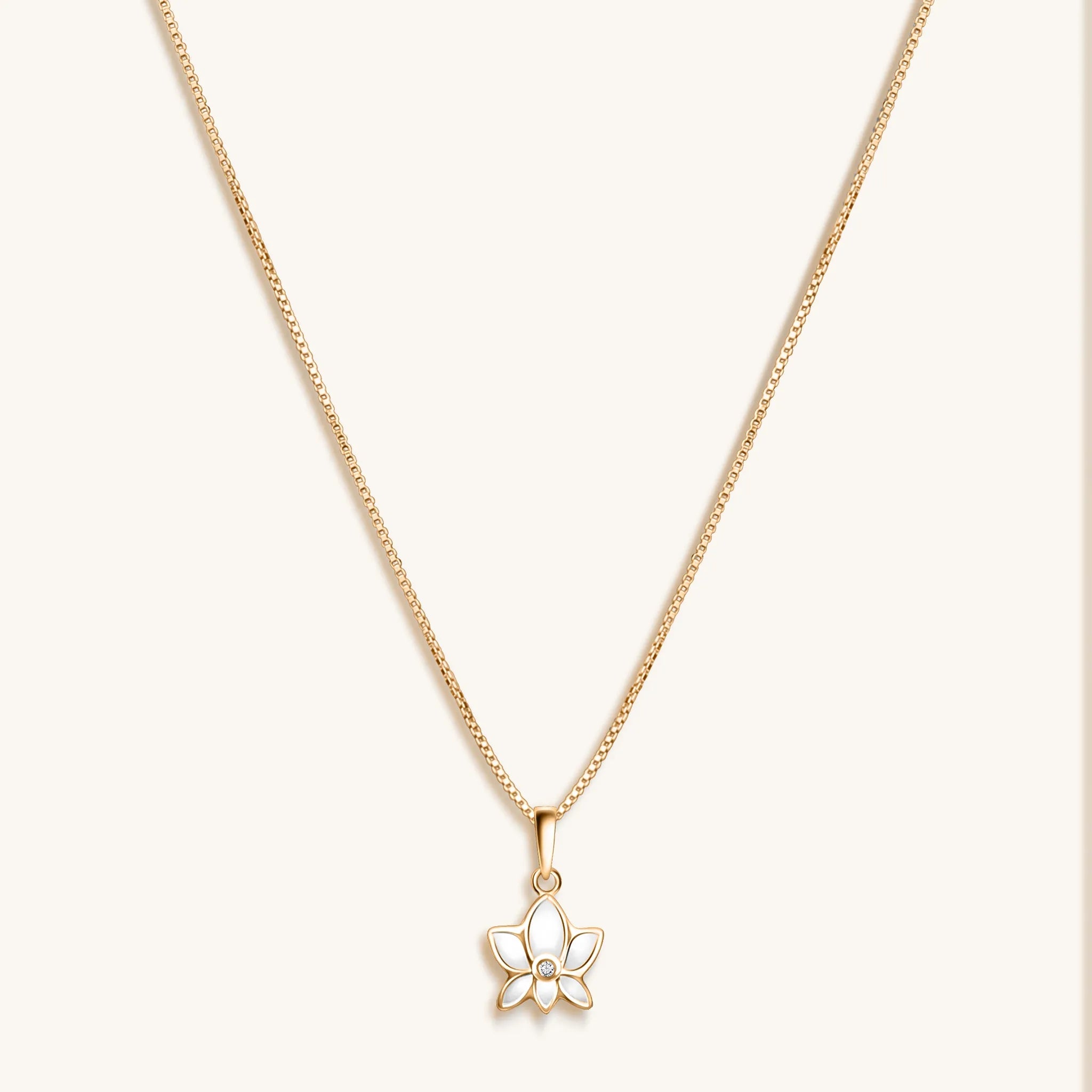 Emerging Beauty Lotus Pendant Necklace