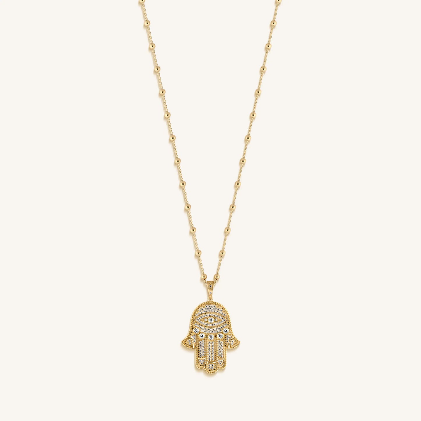 Inspired Action Gold Evil Eye & Hamsa Hand Necklace