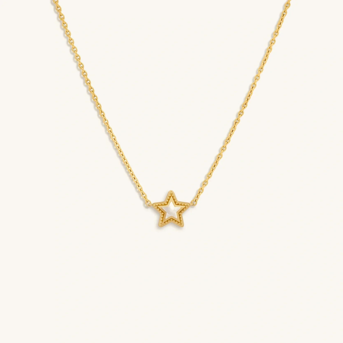 Inner Strength Rainbow Moonstone & Pearl Star Gold Necklace