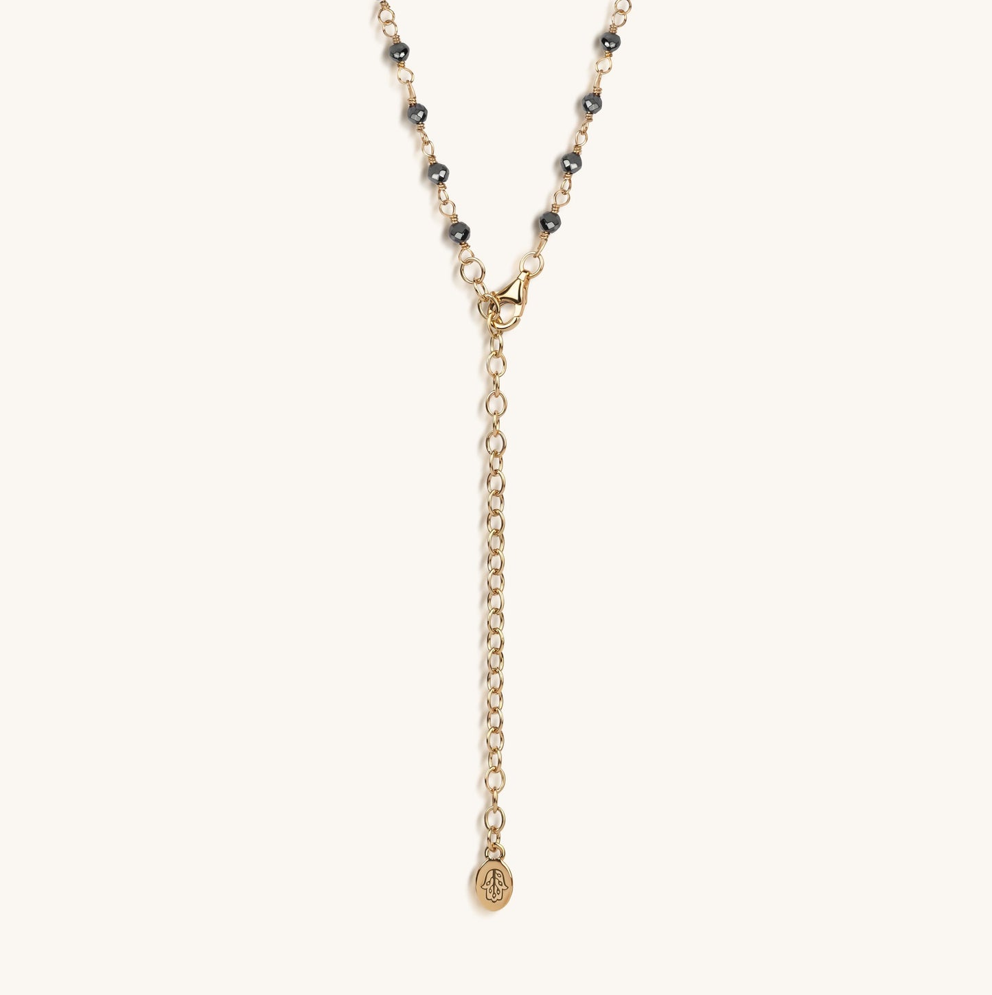 Unwavering Faith Cross - Hematite Rosary Necklace