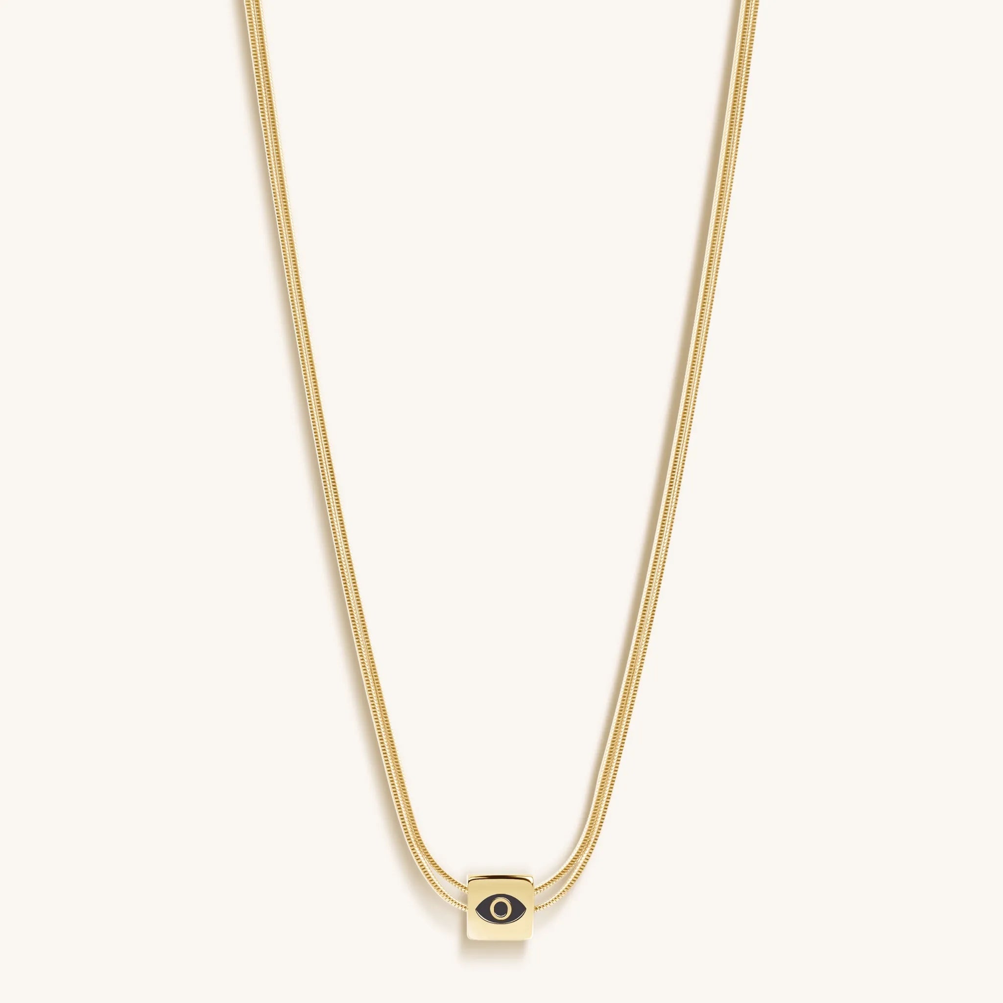Charm & Harmonize - Pink Tourmaline Evil Eye October Birthstone Necklace
