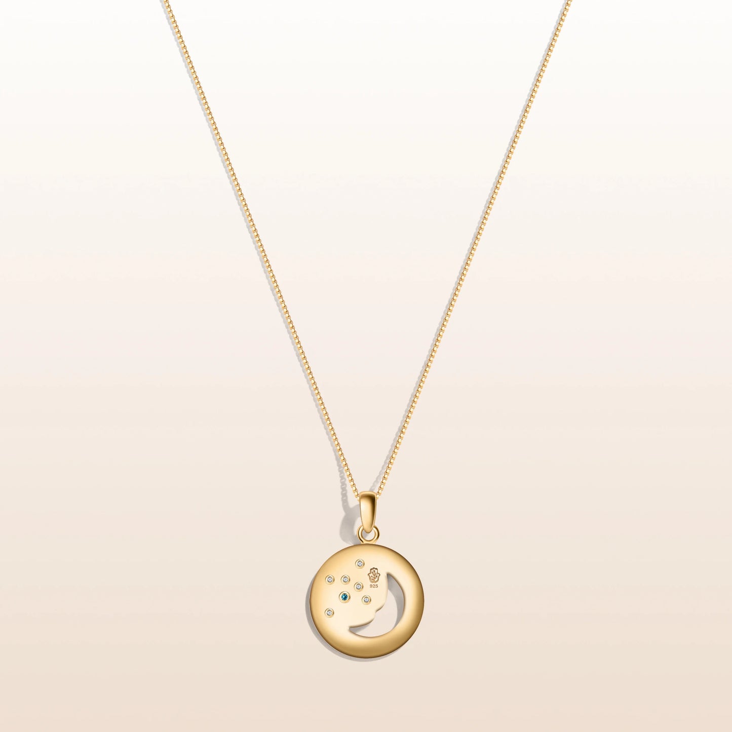 Nocturnal Power - Black Enamel Moon & Stars Necklace