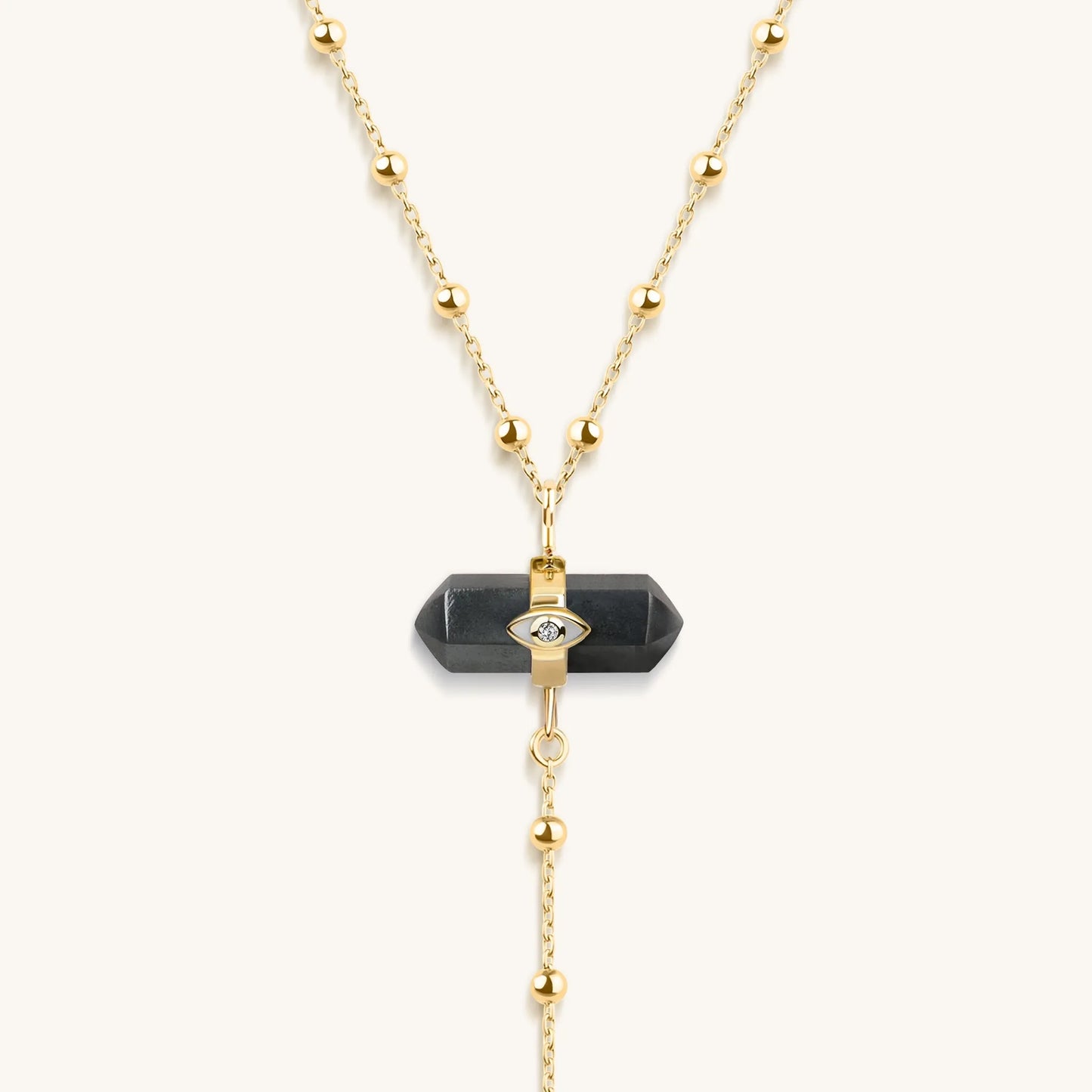 Creator of Positivity - Hematite Evil Eye Necklace