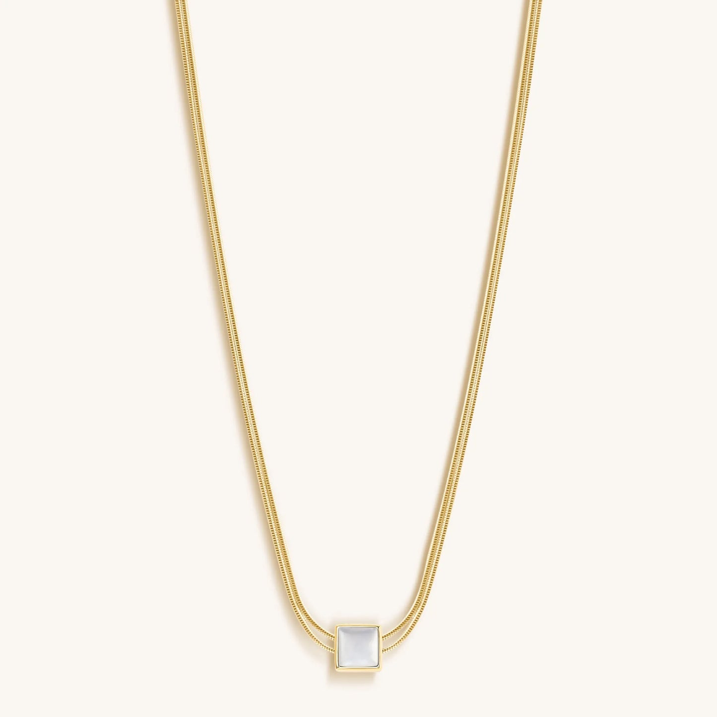 Protect & Balance - Mother of Pearl Evil Eye June Birthstone Necklace