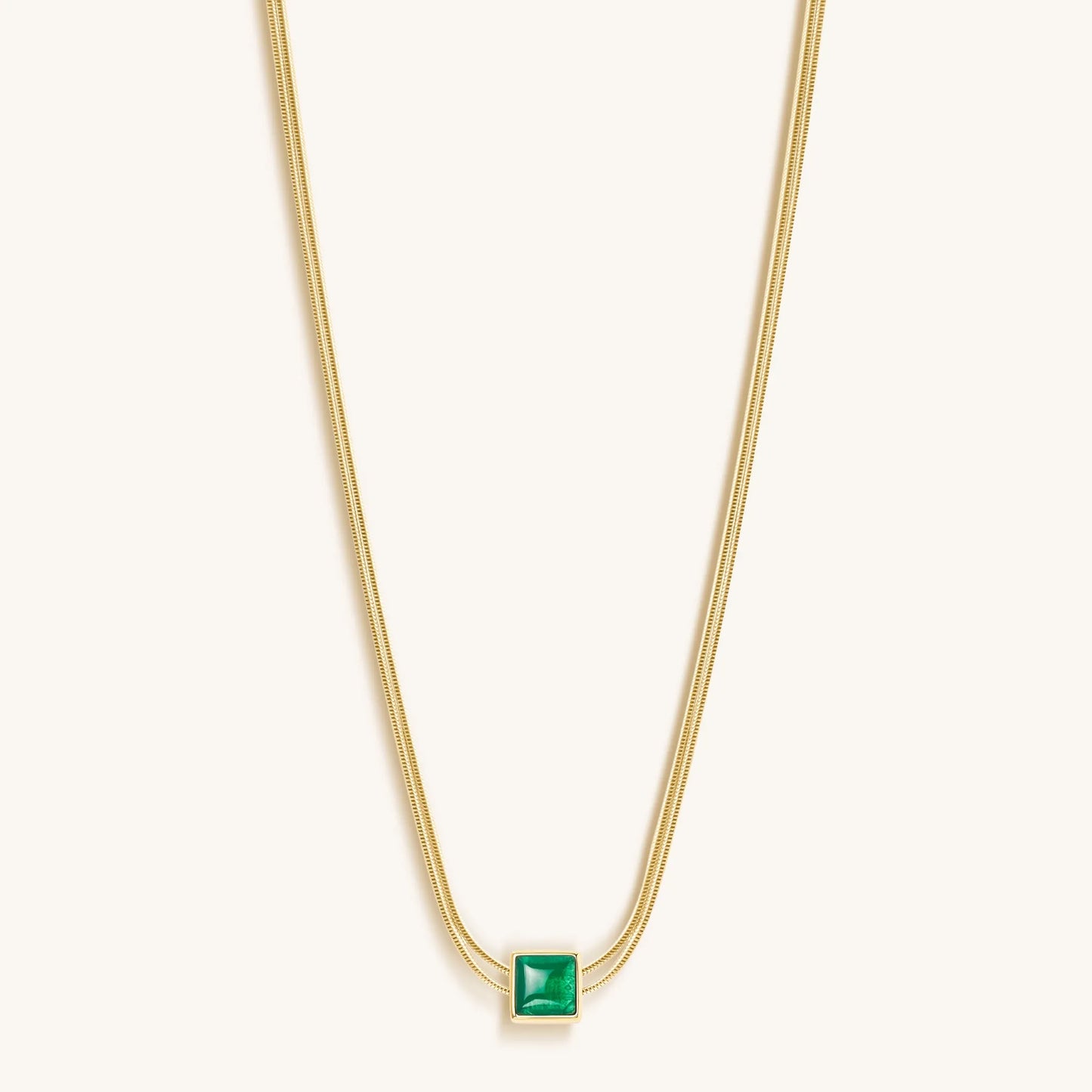 Devote & Achieve - Emerald Evil Eye May Birthstone Necklace