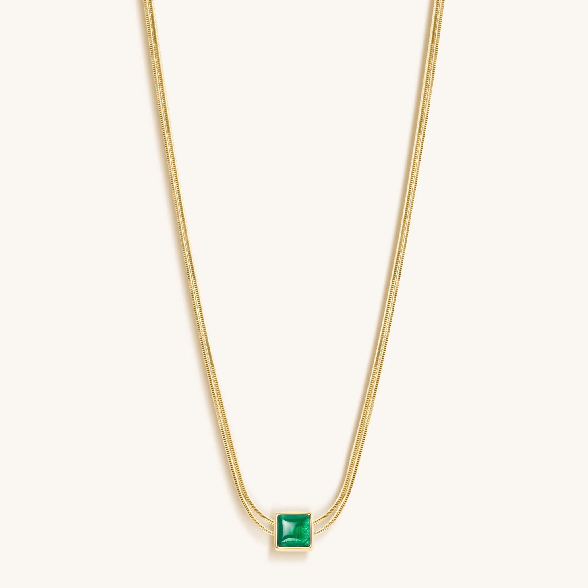 Devote & Achieve - Emerald Evil Eye May Birthstone Necklace