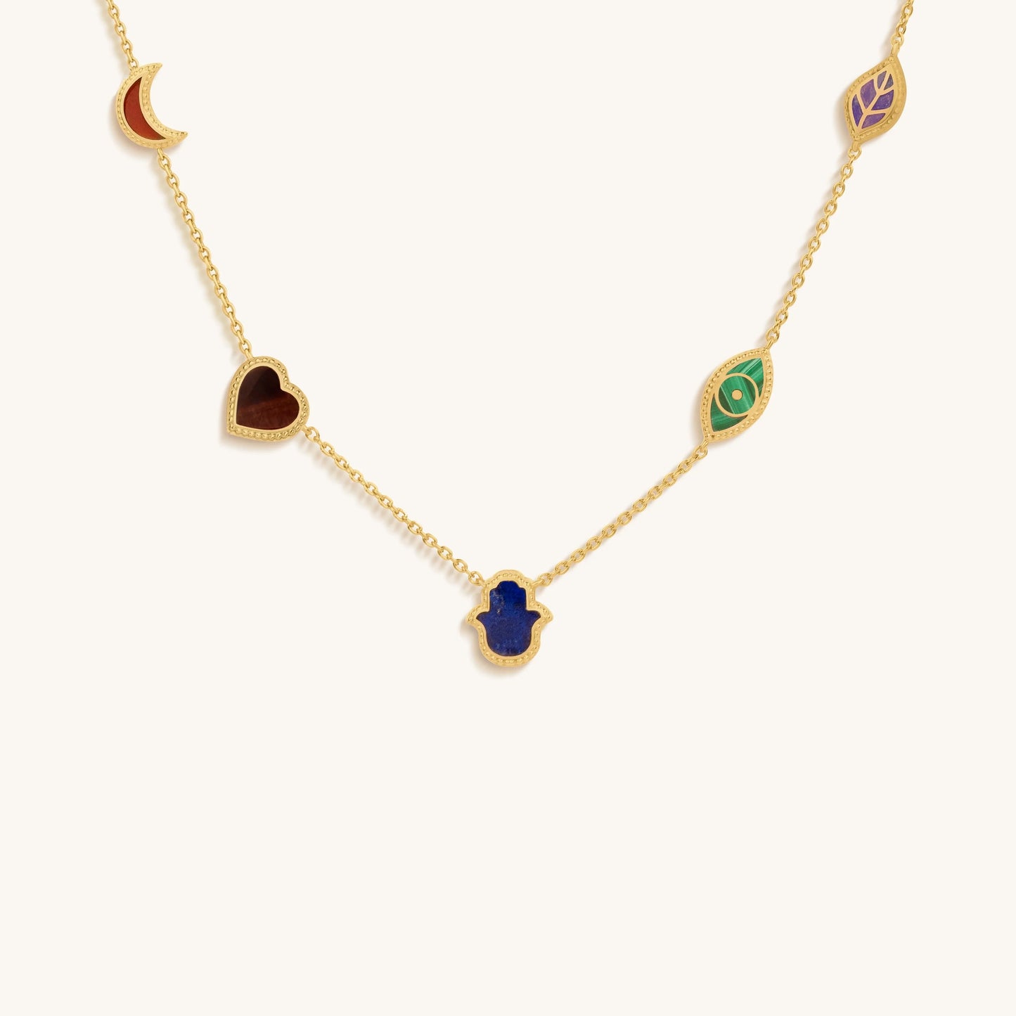 Sublime Beauty Multi-Symbol & Multi-Gemstone Necklace