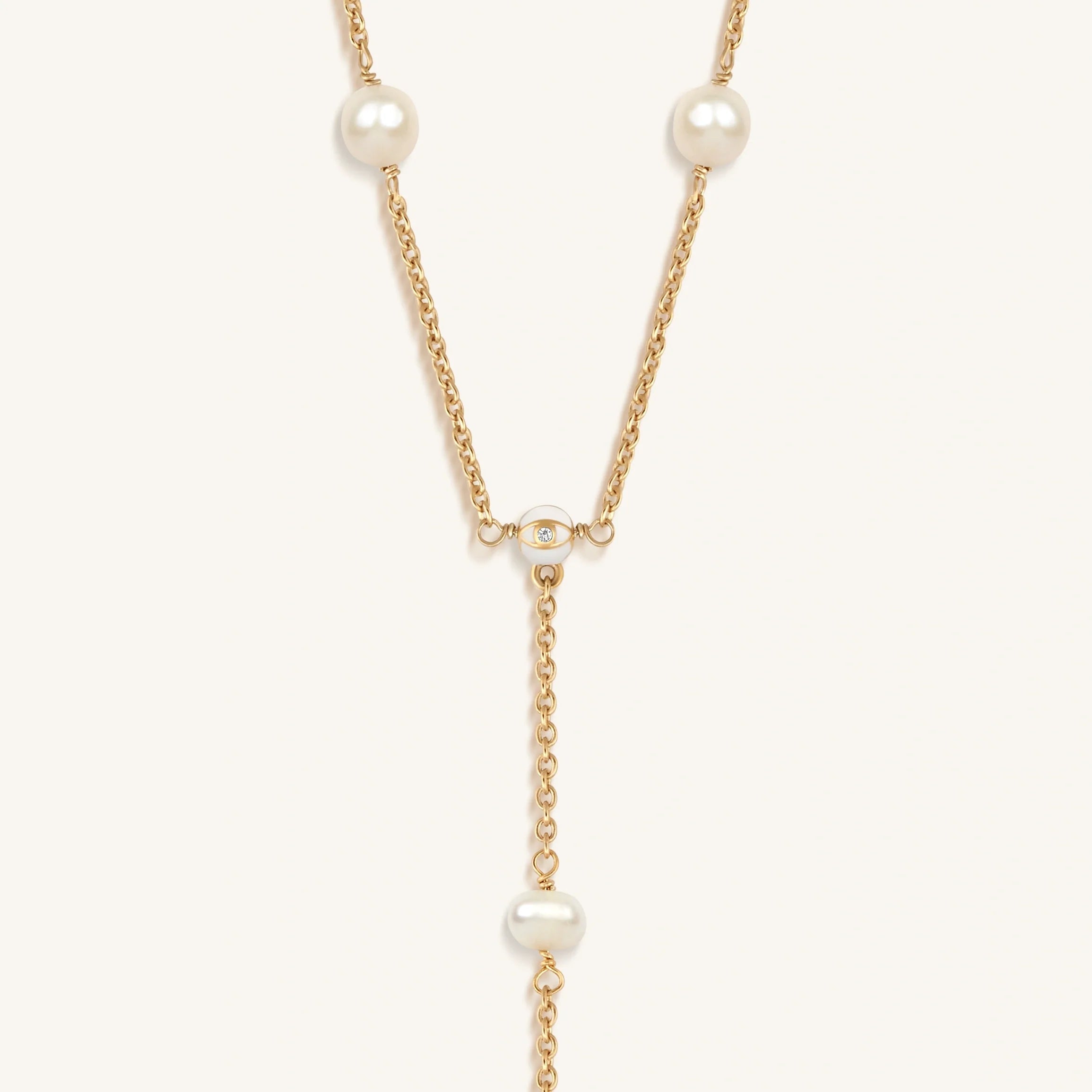 Spiritual Masterpiece Evil Eye Pearl Necklace