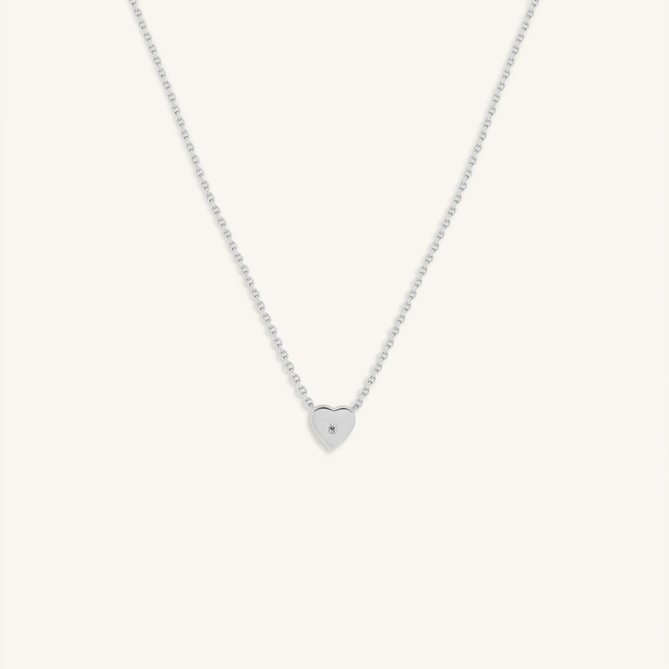Dreamy Spirit Diamond Heart Silver Necklace