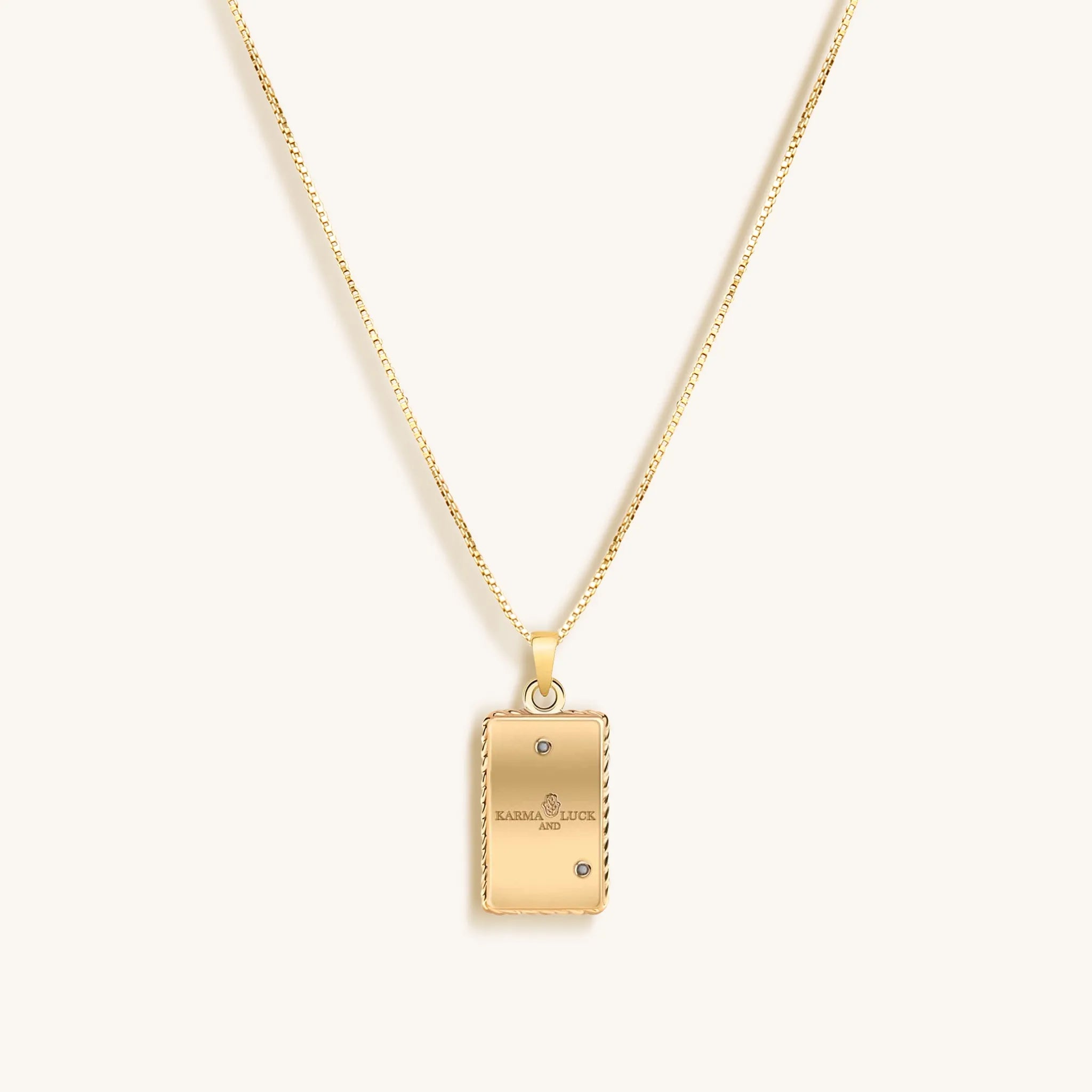Patient Progress - White Enamel Taurus Card Necklace