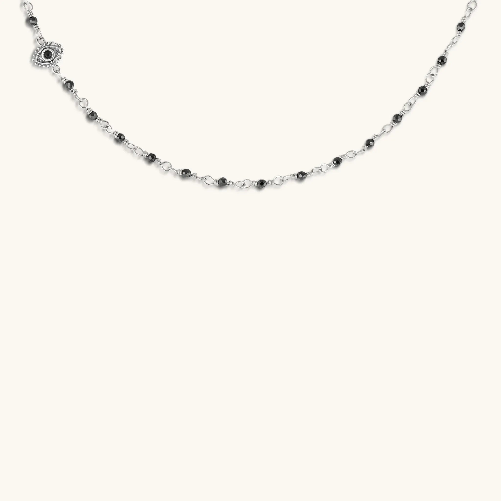 Harmony Guardian - Hematite Evil Eye Necklace